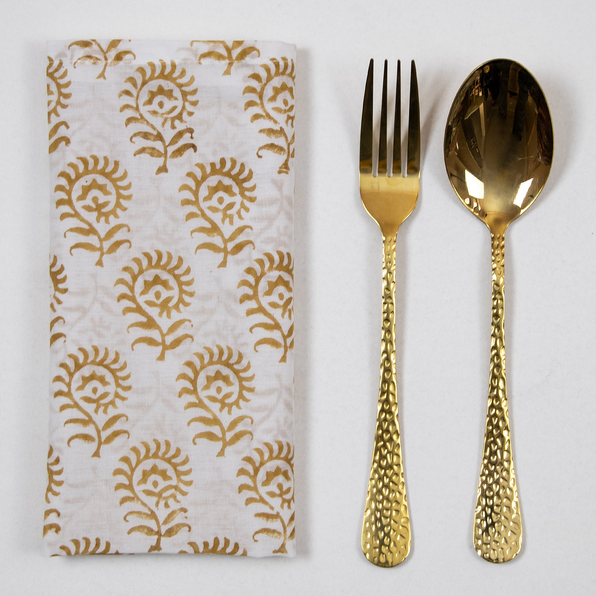 Floral Indian Handmade Block Printed Pure Cotton Home Decor Napkins - Image 4