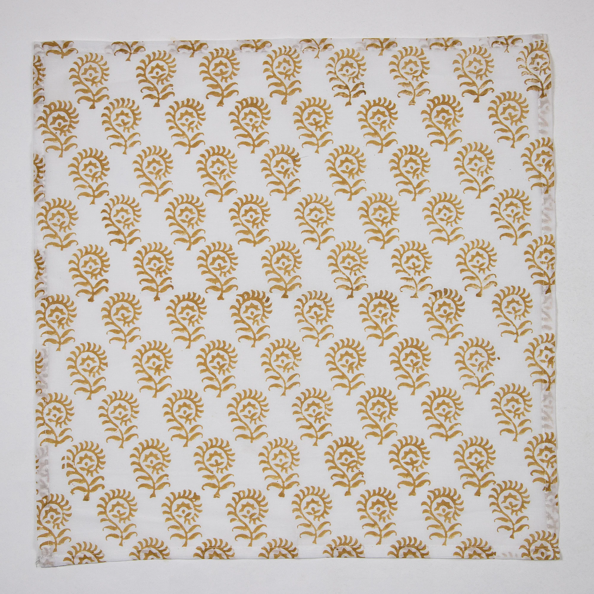 Floral Indian Handmade Block Printed Pure Cotton Home Decor Napkins - Image 6