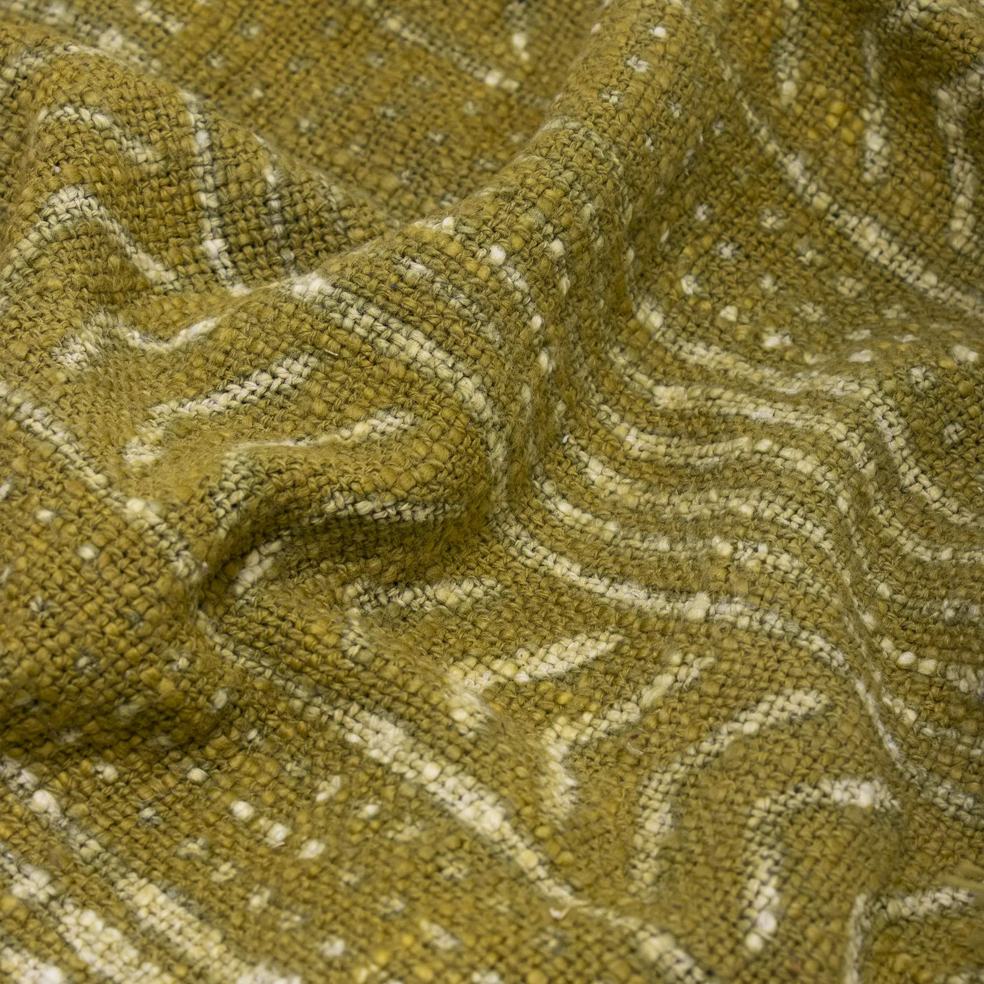 Organic Floral Green Hand Block Printed Pure Cotton Chair Throw Blanket - Image 4