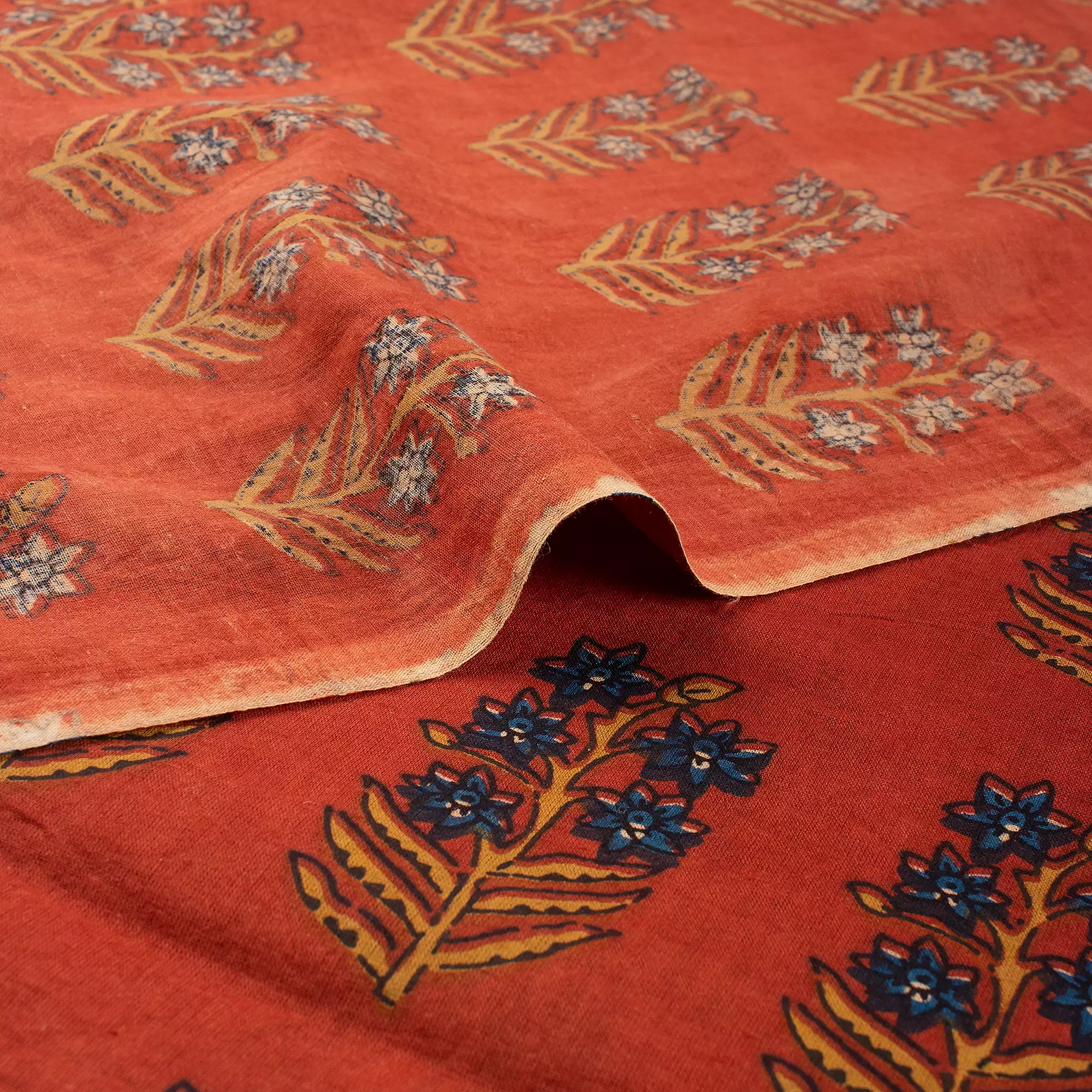 Handmade Floral Bagru Printed Fabric - Image 2