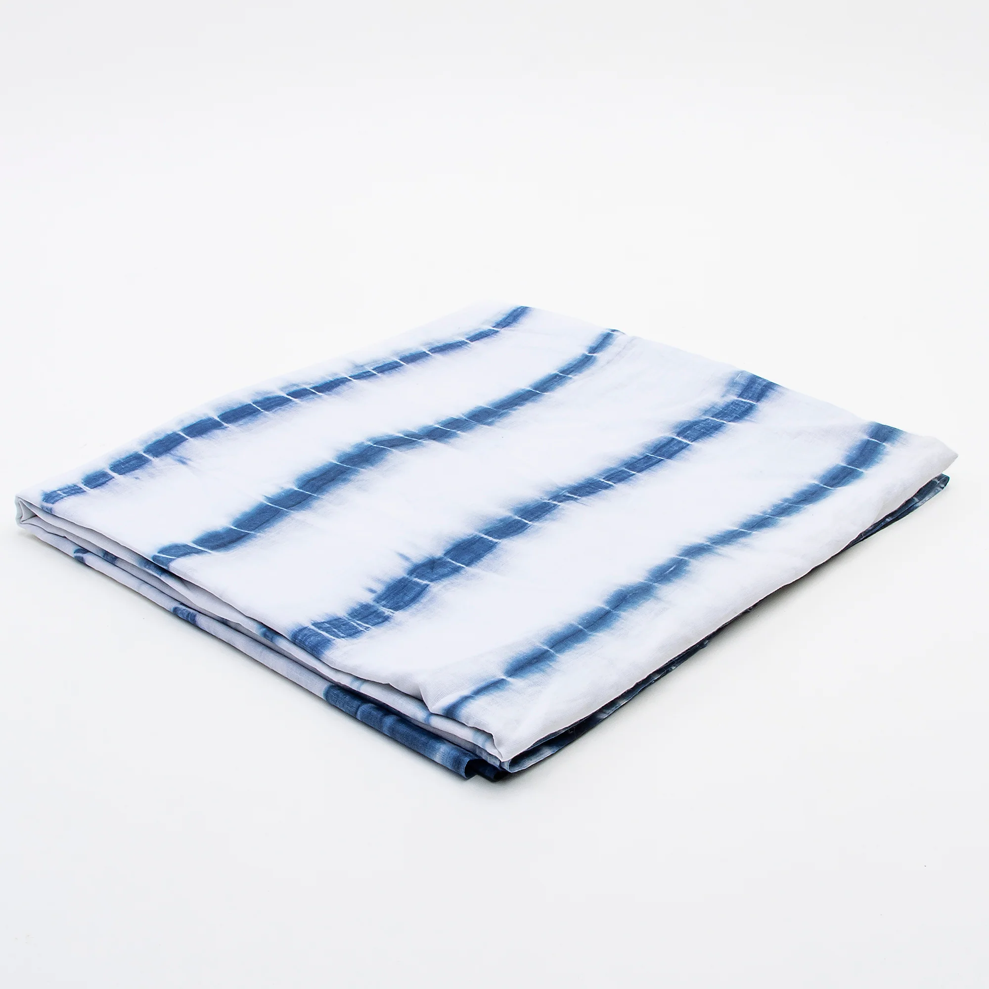Blue Striped Tie Dye Cotton Quilted Fabric Cloth - Image 4