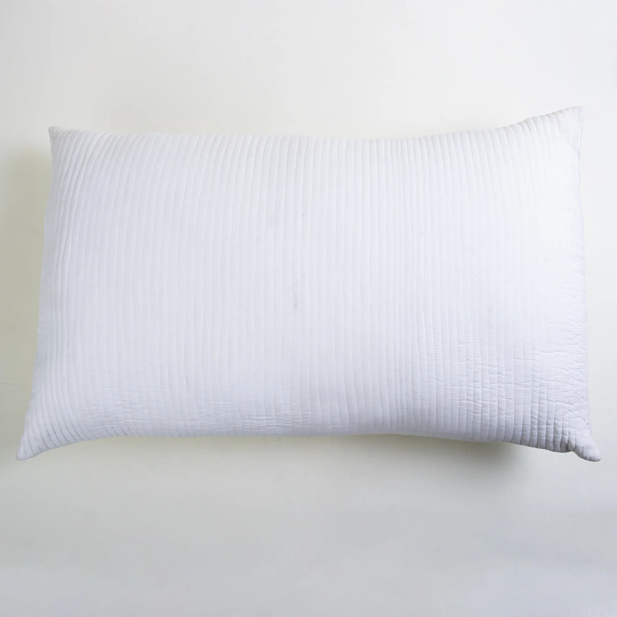 Luxurious White Handmade Cotton Pillow Cover - Image 5
