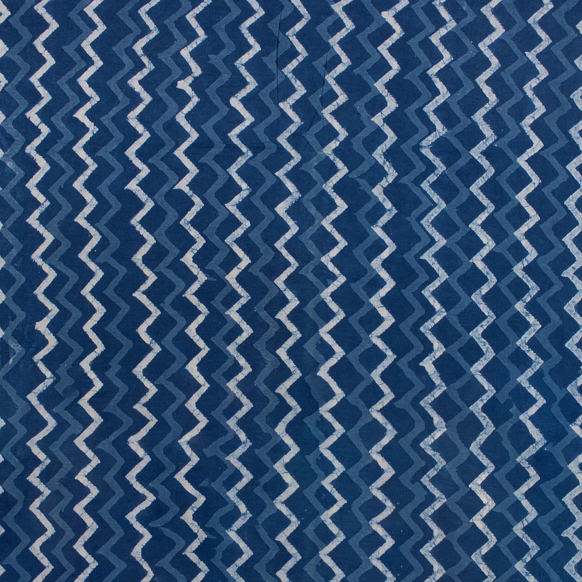 Handmade Zig Zag Indigo Fabric - Image 4