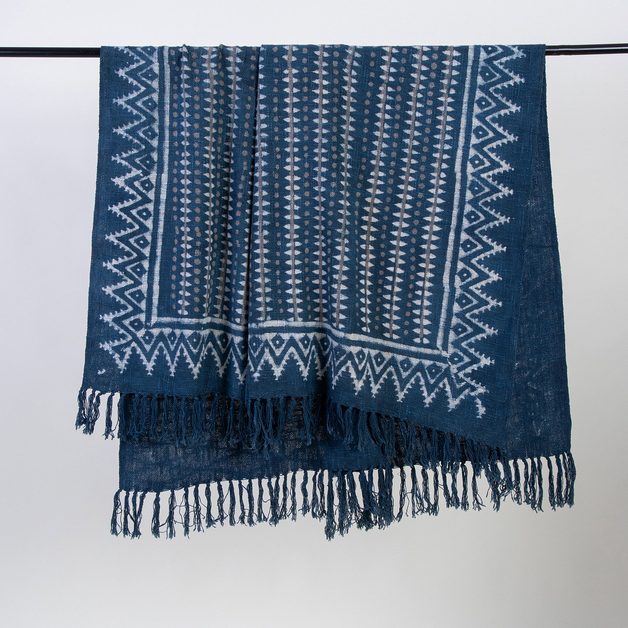 Indian Handmade Block Printed Cotton Light Weighted Throw Blanket - Image 7