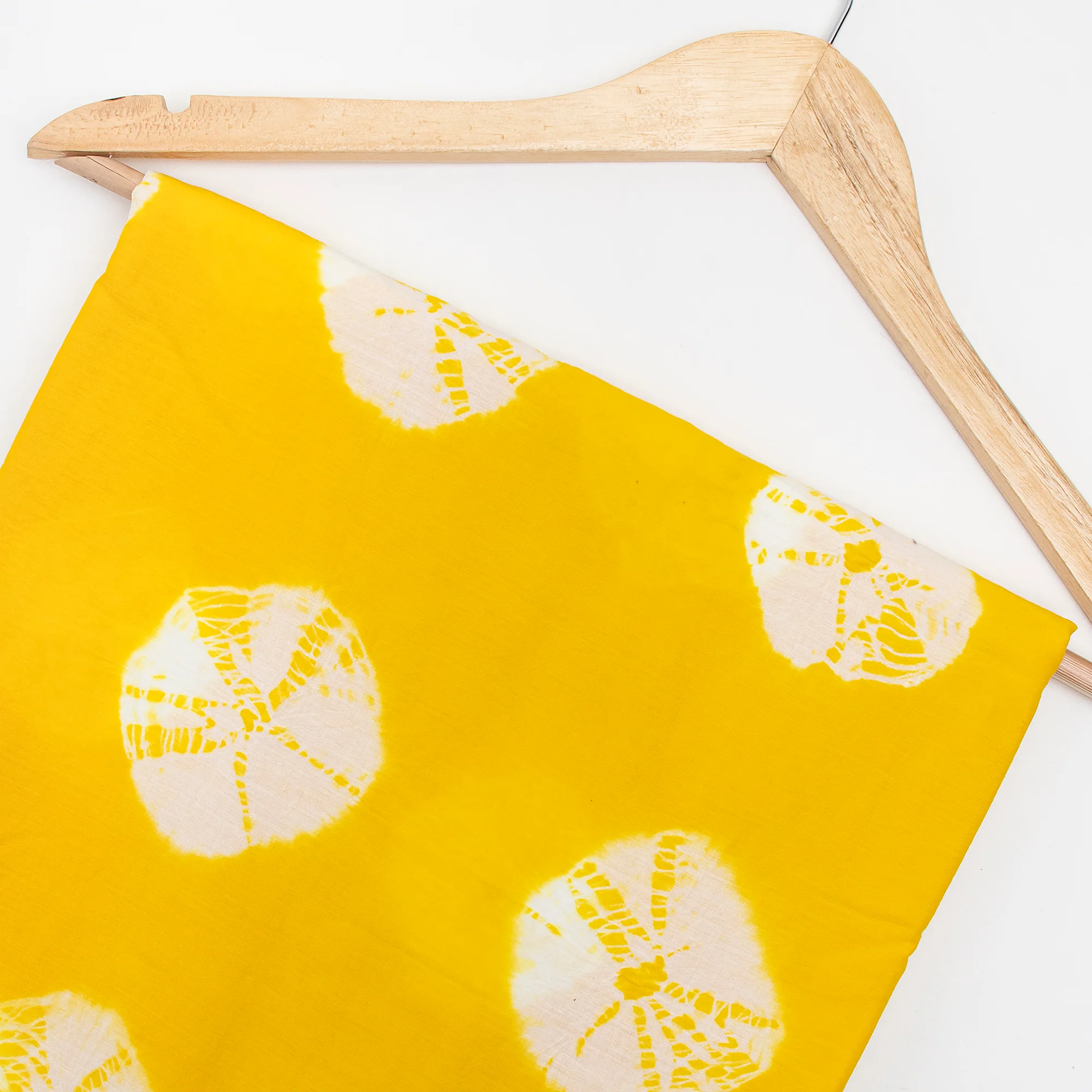 Yellow Indian Handmade Multipurpose Bandani Cotton Fabric - Image 3