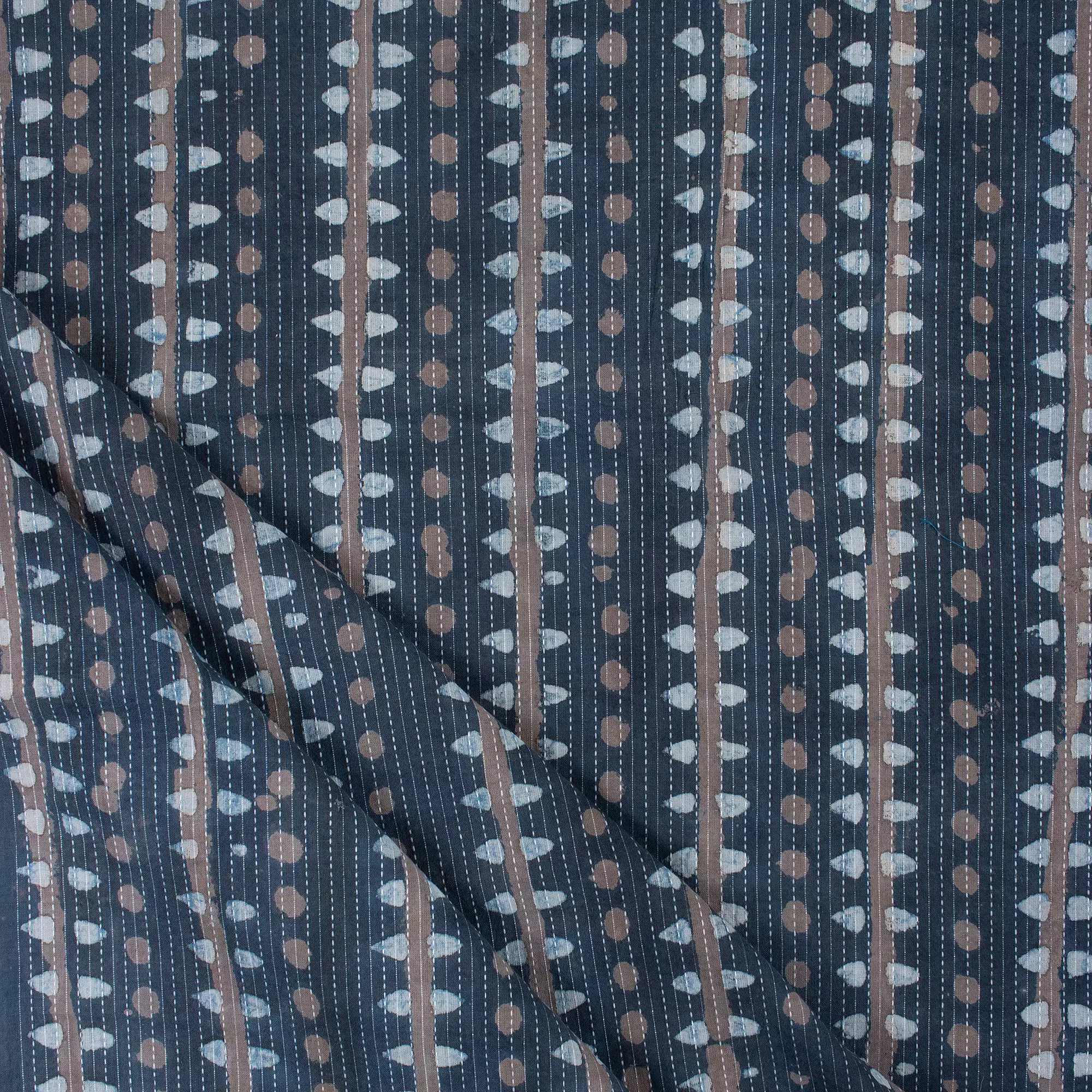 Modern Print Cotton Kantha Fabric Textile