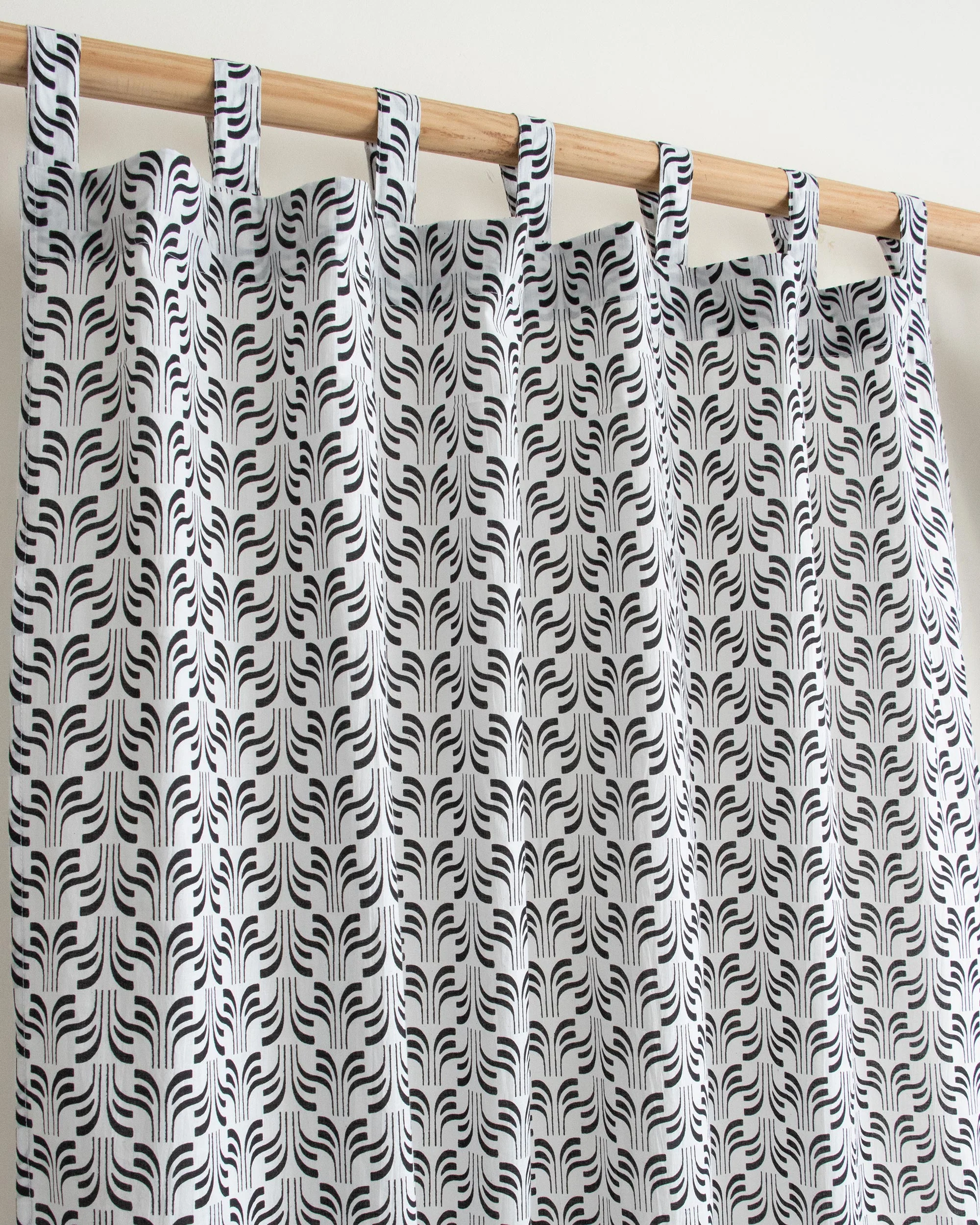 Organic Cotton Block Printed Curtains for Home Decor