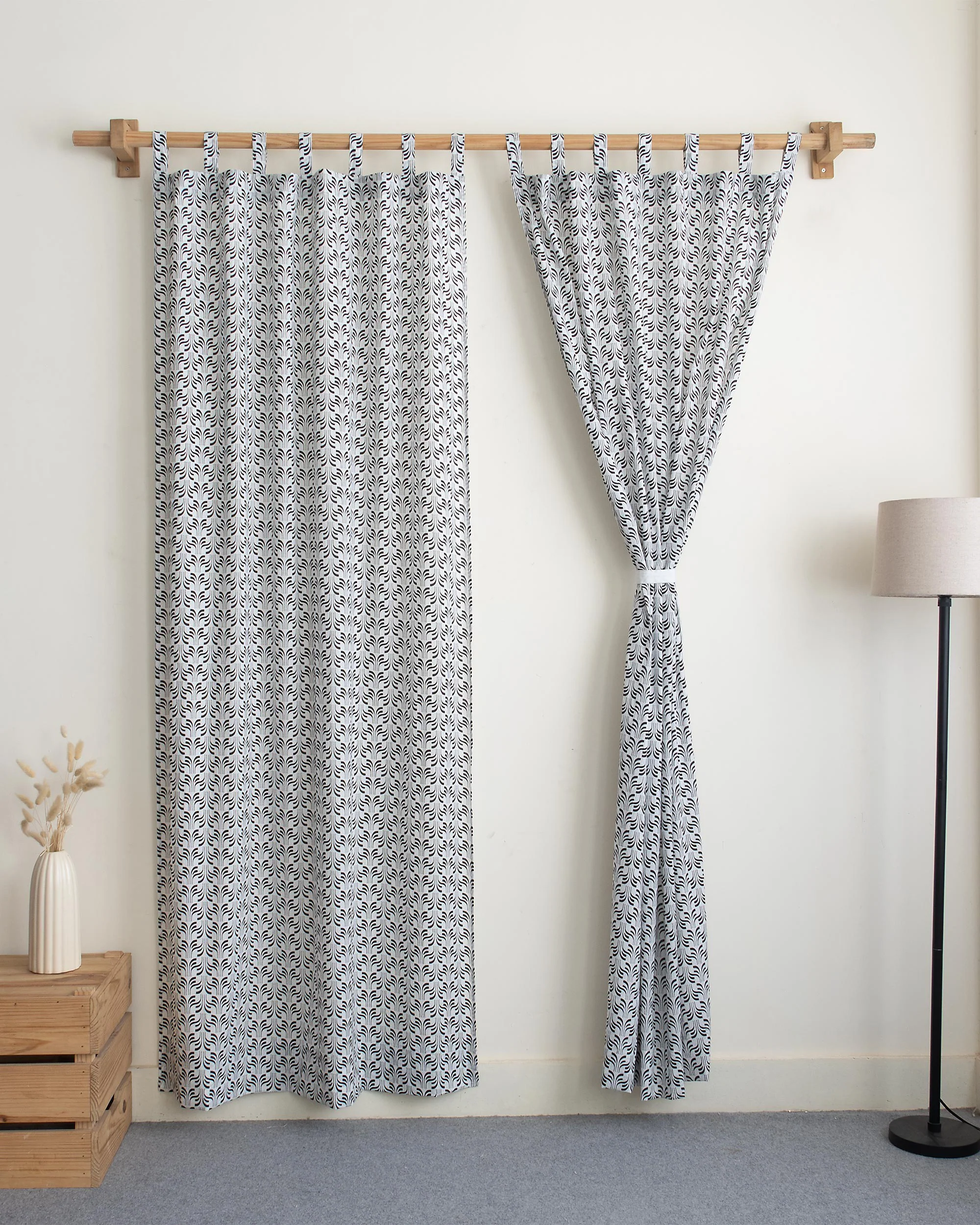 Organic Cotton Block Printed Curtains for Home Decor - Image 3