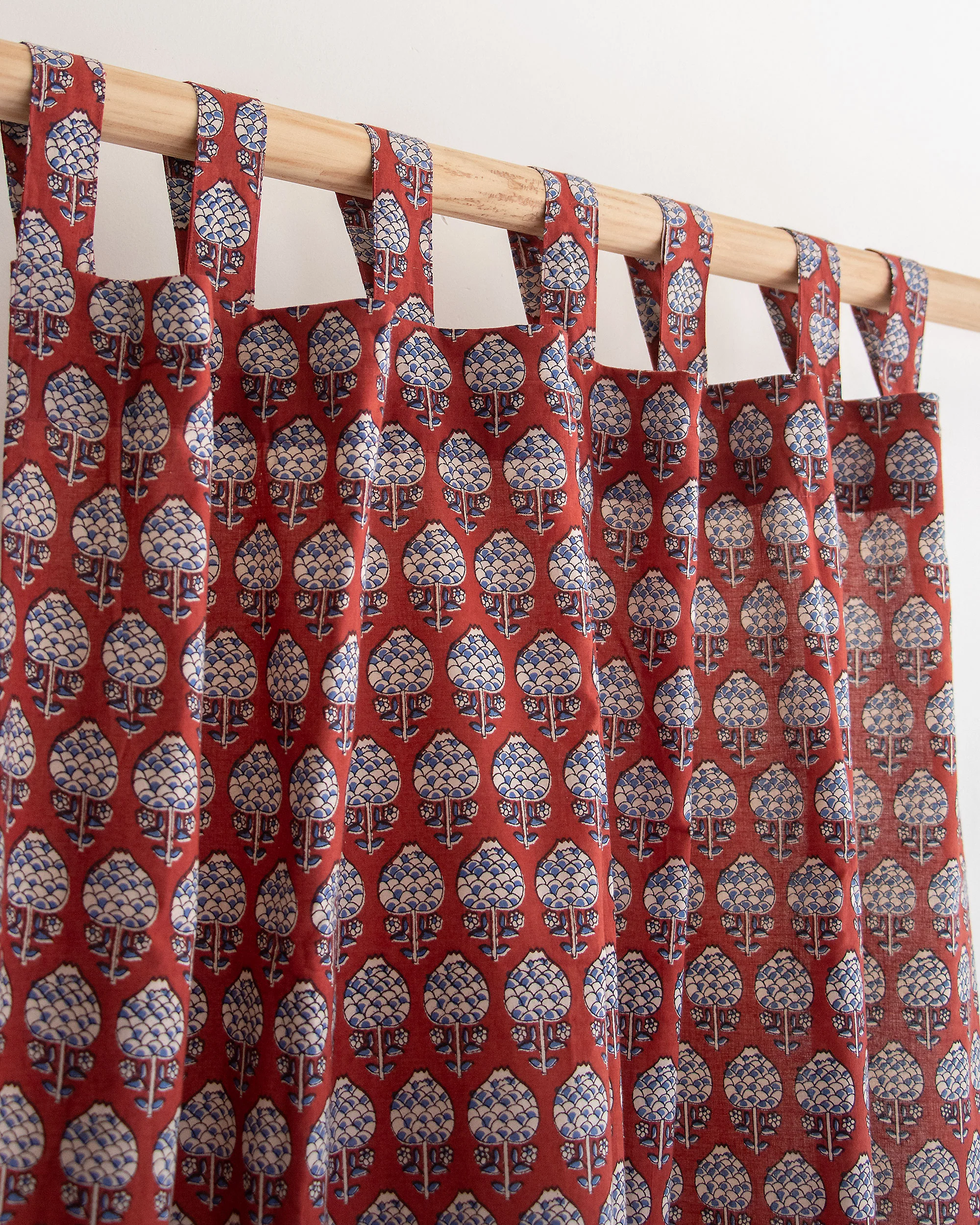 Premium Booti Block Printed Cotton Curtains