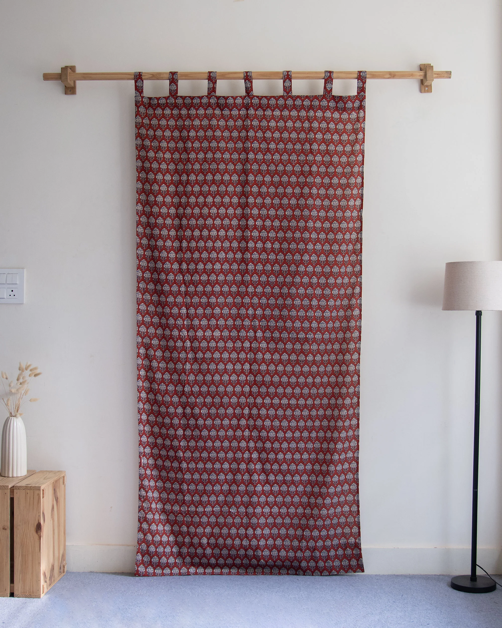Premium Booti Block Printed Cotton Curtains - Image 5