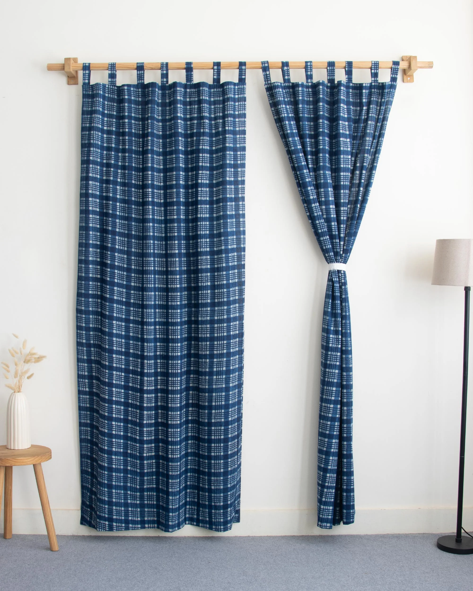 Indian Block Printed Cotton Curtains For Door - Image 3