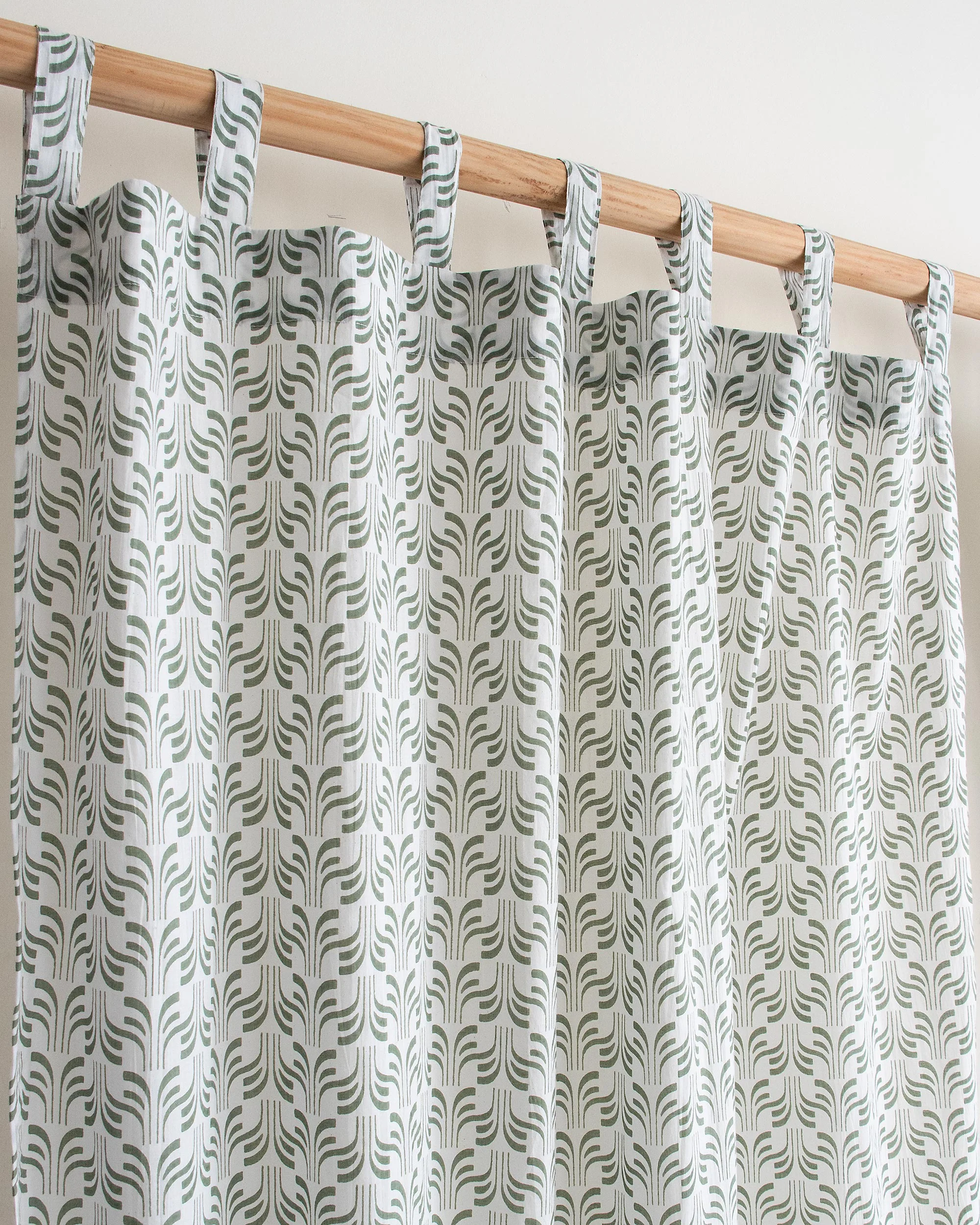 Indian Design Block Printed Cotton Curtains For Room Decor