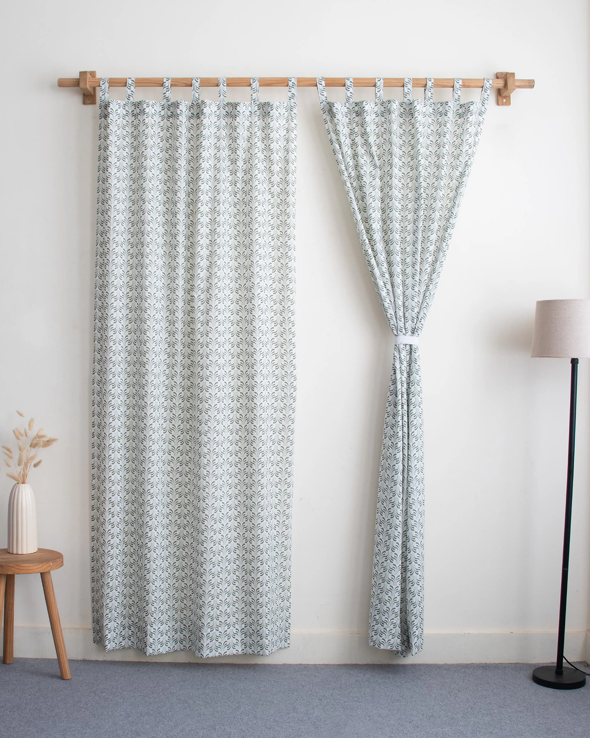 Indian Design Block Printed Cotton Curtains For Room Decor - Image 3