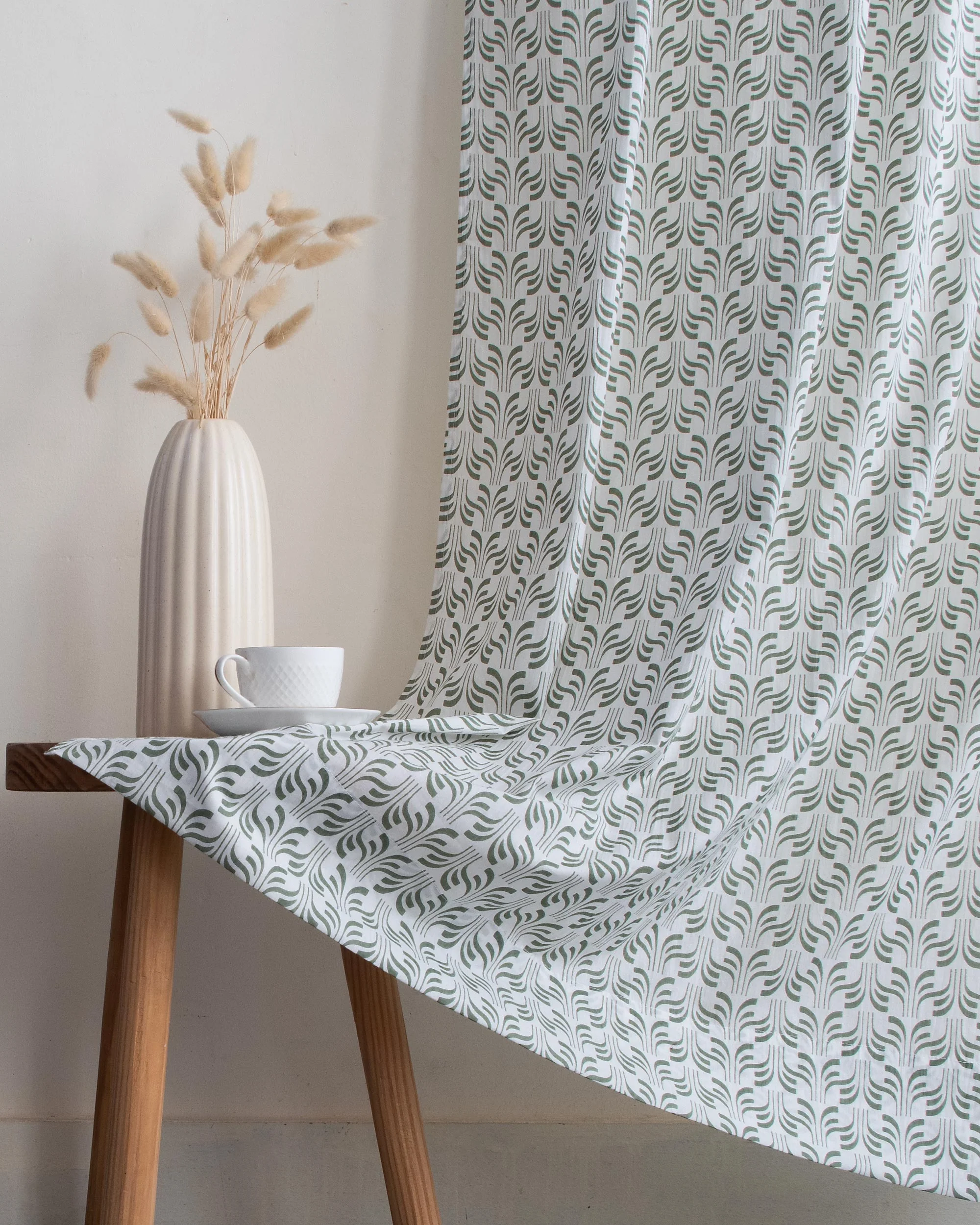 Indian Design Block Printed Cotton Curtains For Room Decor - Image 4