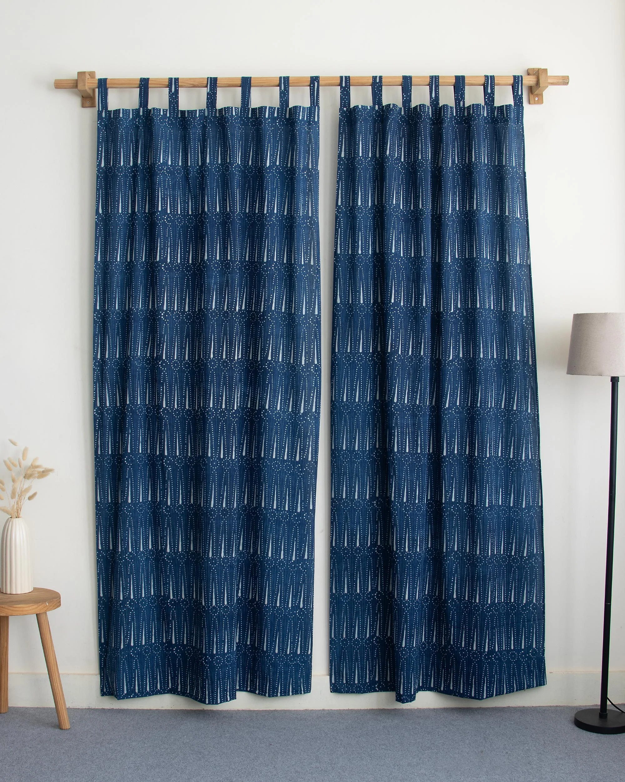 Handcrafted Indian Block Printed Cotton Curtains - Image 2
