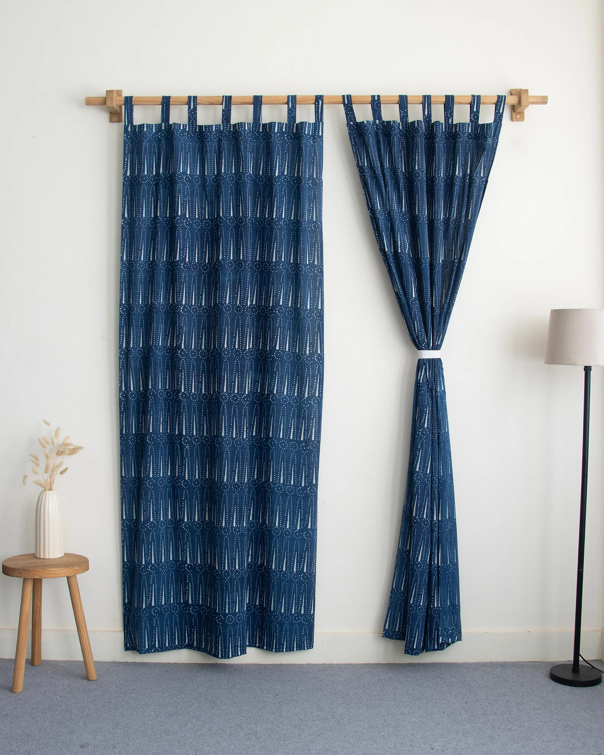 Handcrafted Indian Block Printed Cotton Curtains - Image 3