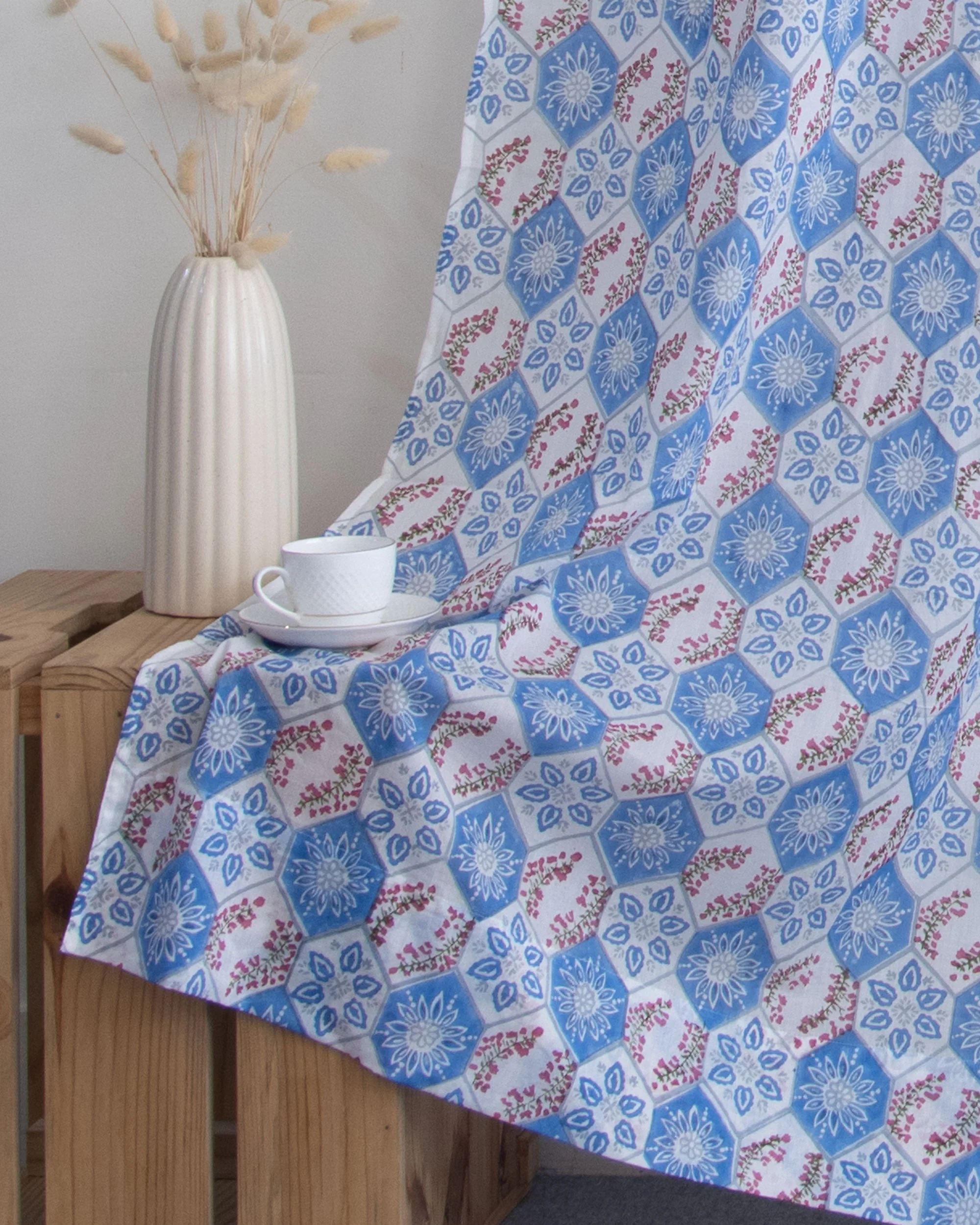Indian Block Printed Curtains for Bedroom - Image 4