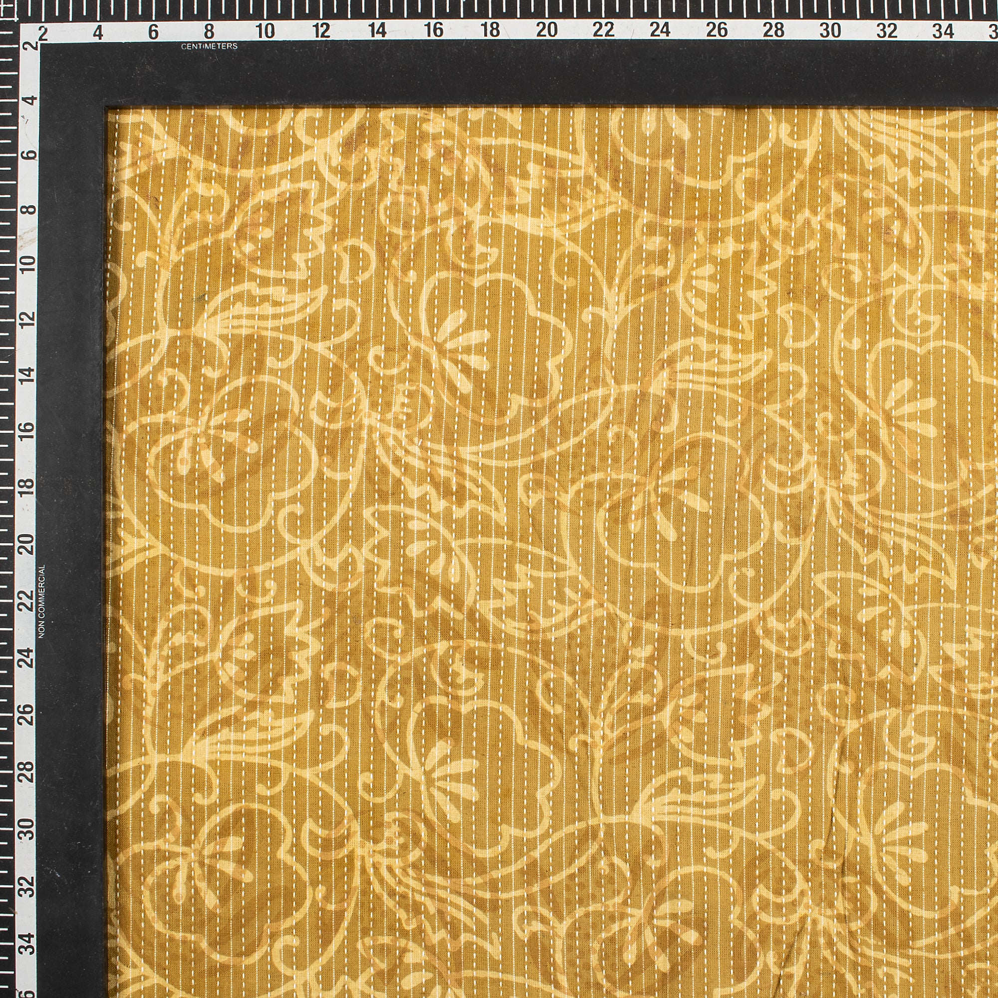 Indian Block Printed Handmade Dabu Kantha Fabric By The Yard - Image 3