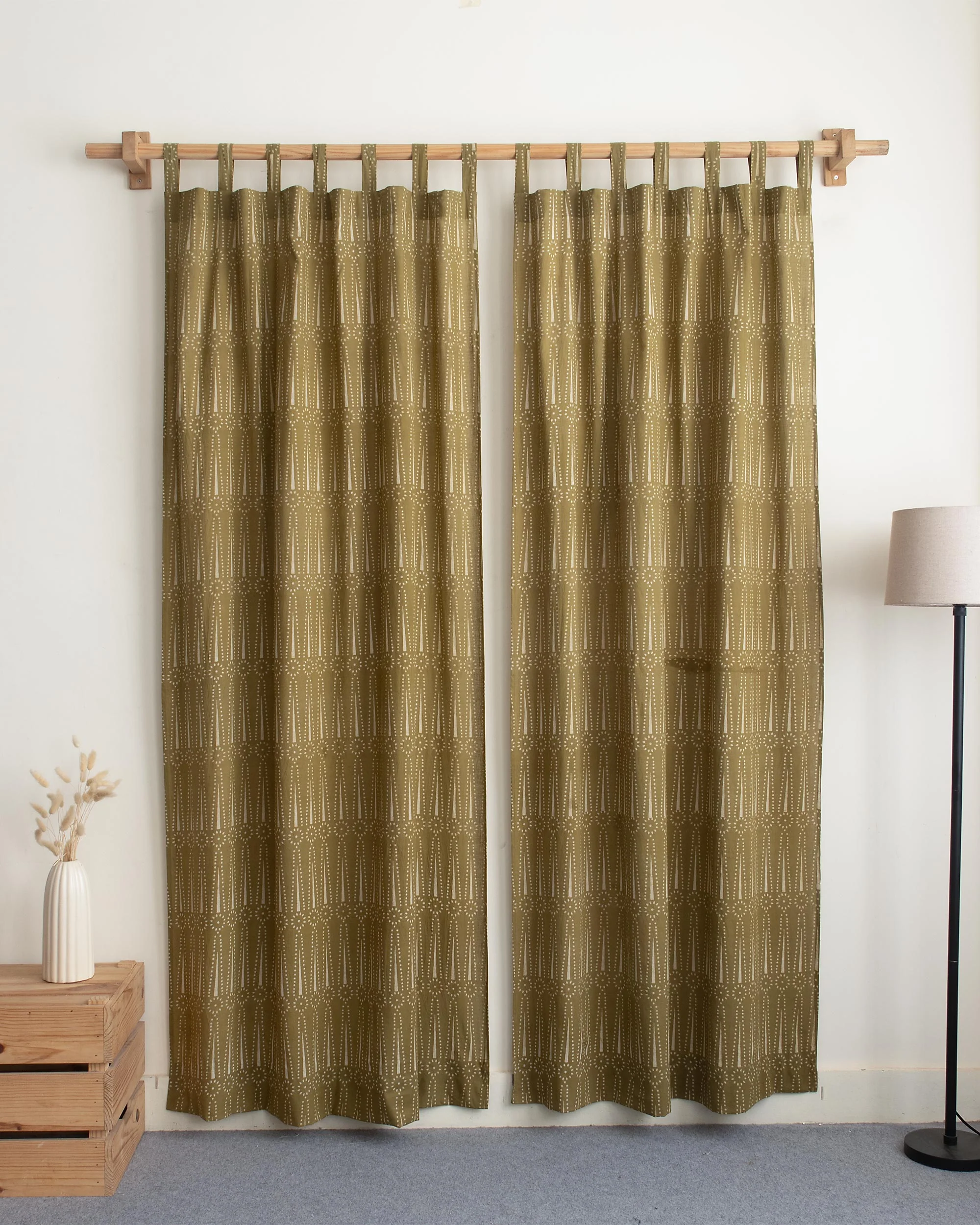 Block Printed Soft Cotton Curtains for Living Room - Image 2