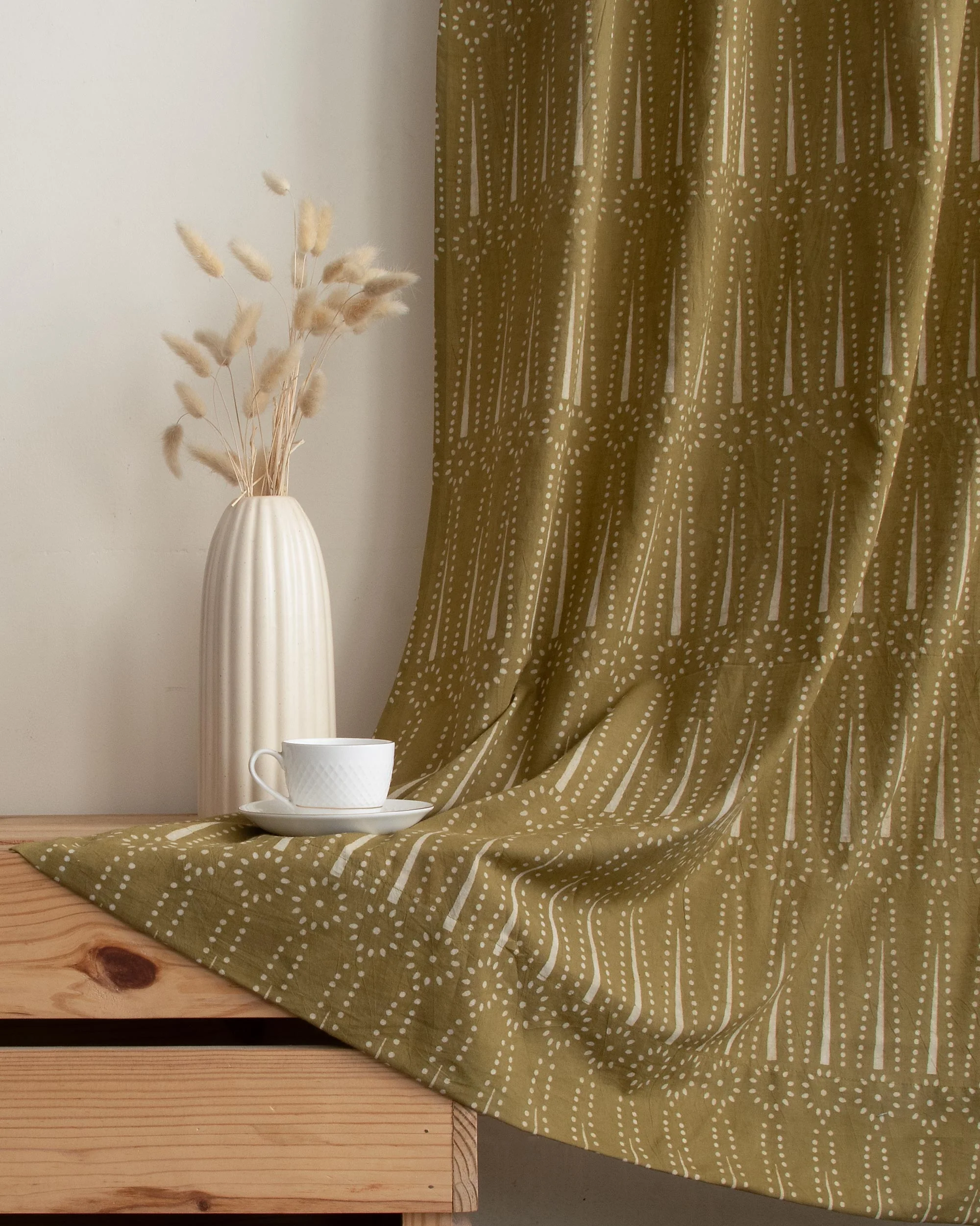 Block Printed Soft Cotton Curtains for Living Room - Image 4