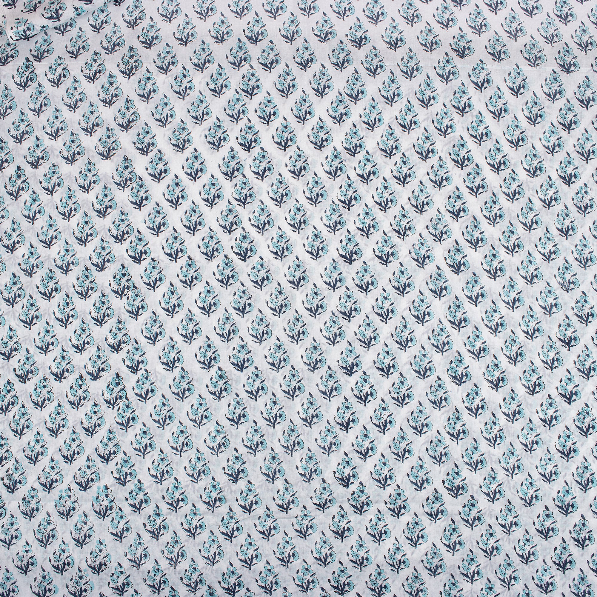 Indian Floral Hand Block Printed Fabric for Dress Material - Image 3