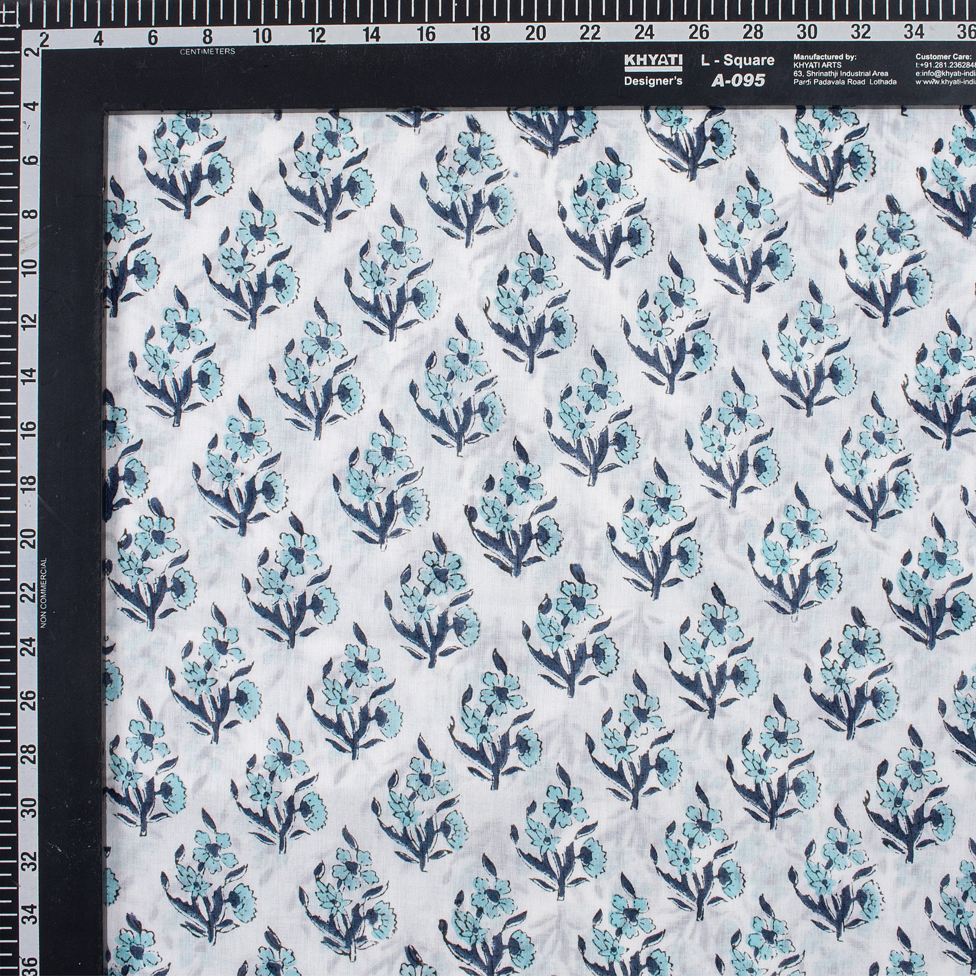 Indian Floral Hand Block Printed Fabric for Dress Material - Image 4