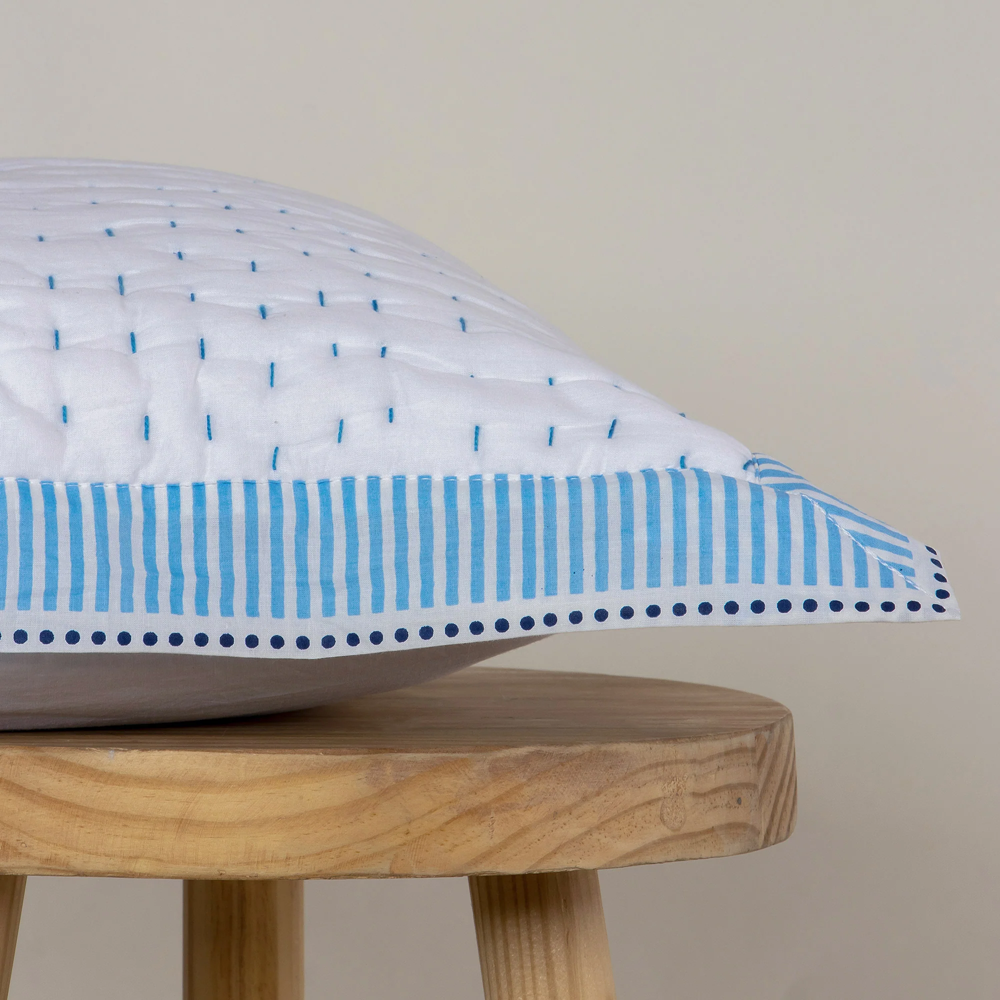 Indian Cotton Kantha Cushion Cover - Image 3