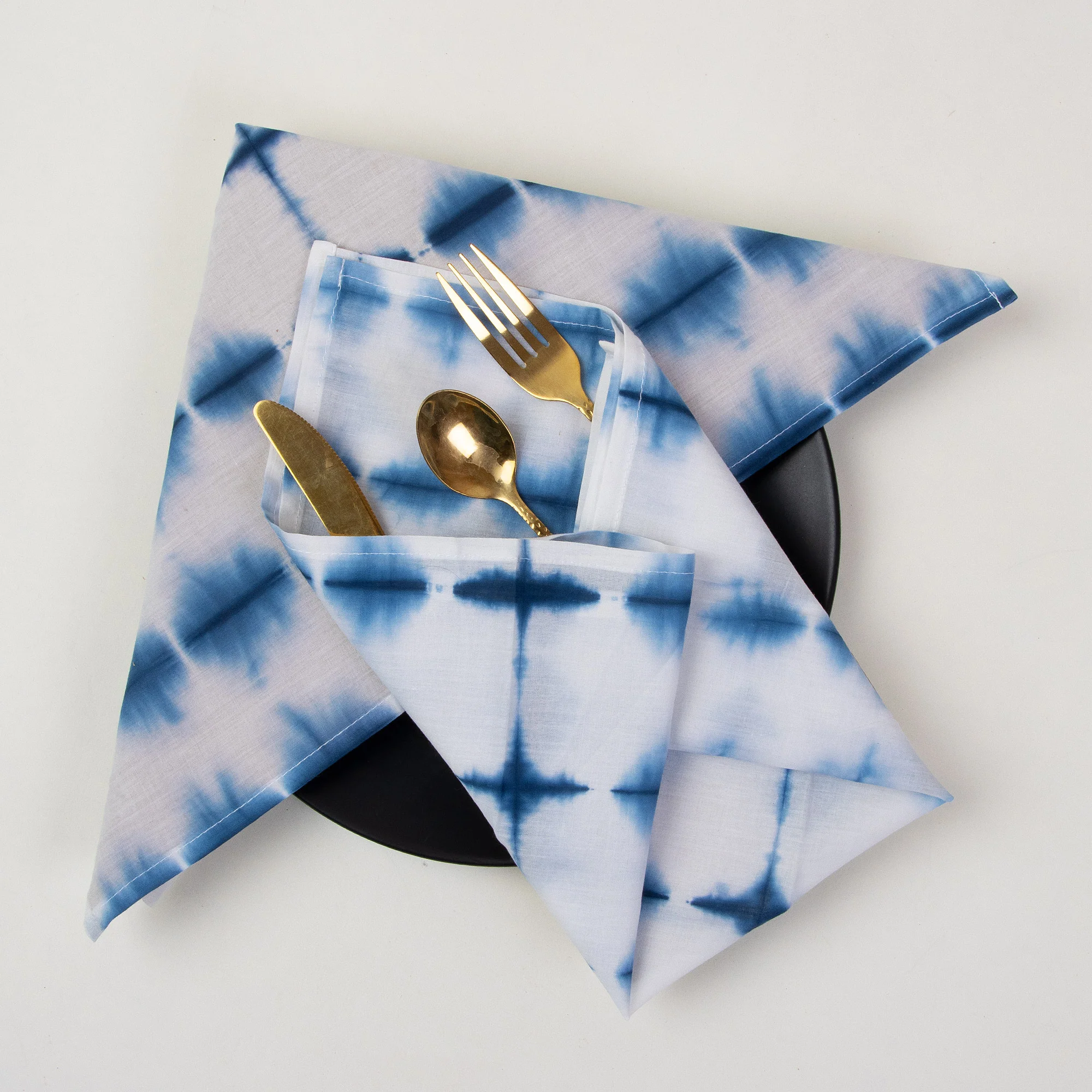 Indian Cotton Tie Dye Dinner Napkins - Image 6