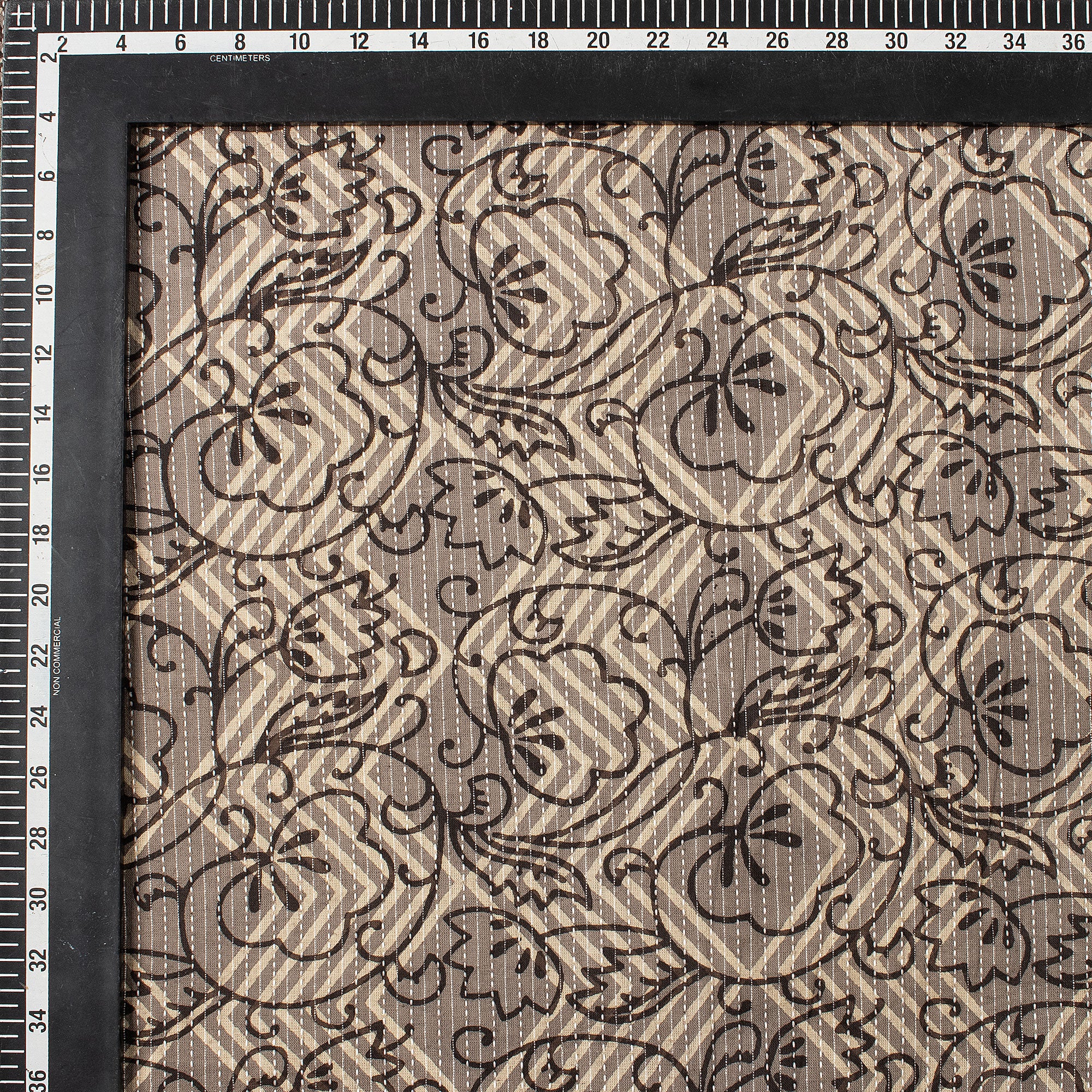 Indian Dabu Hand Block Printed Kantha Fabric by the Yard - Image 5