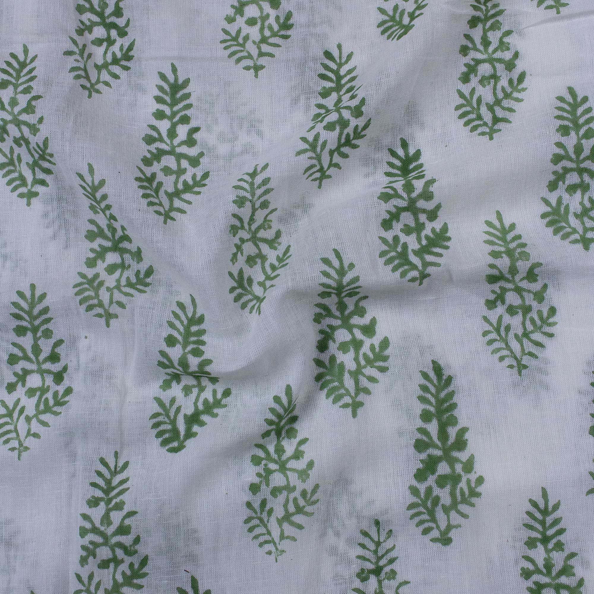 Indian Hand Block Pure Cotton Printed Voile Fabric - Image 3