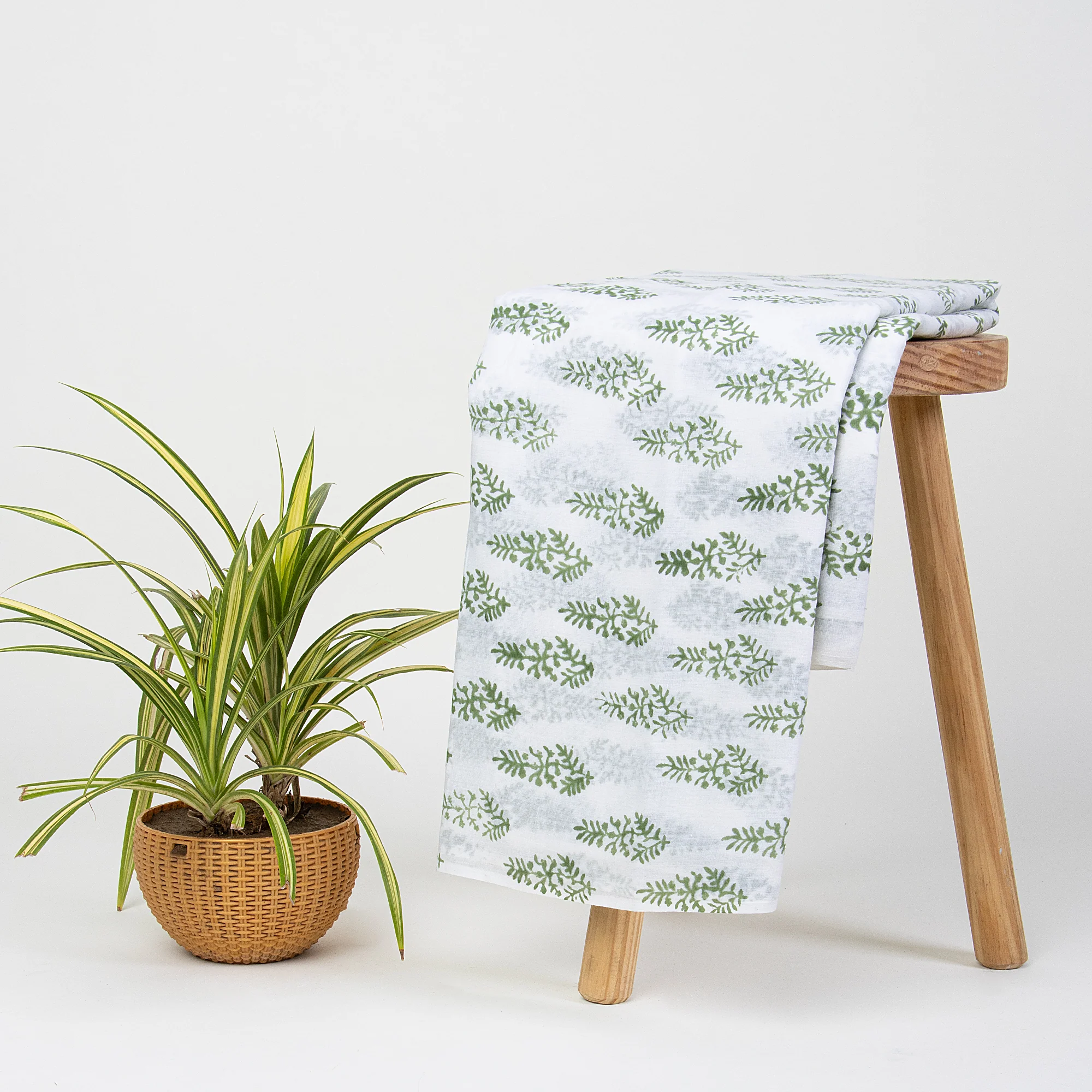 Indian Hand Block Pure Cotton Printed Voile Fabric - Image 4