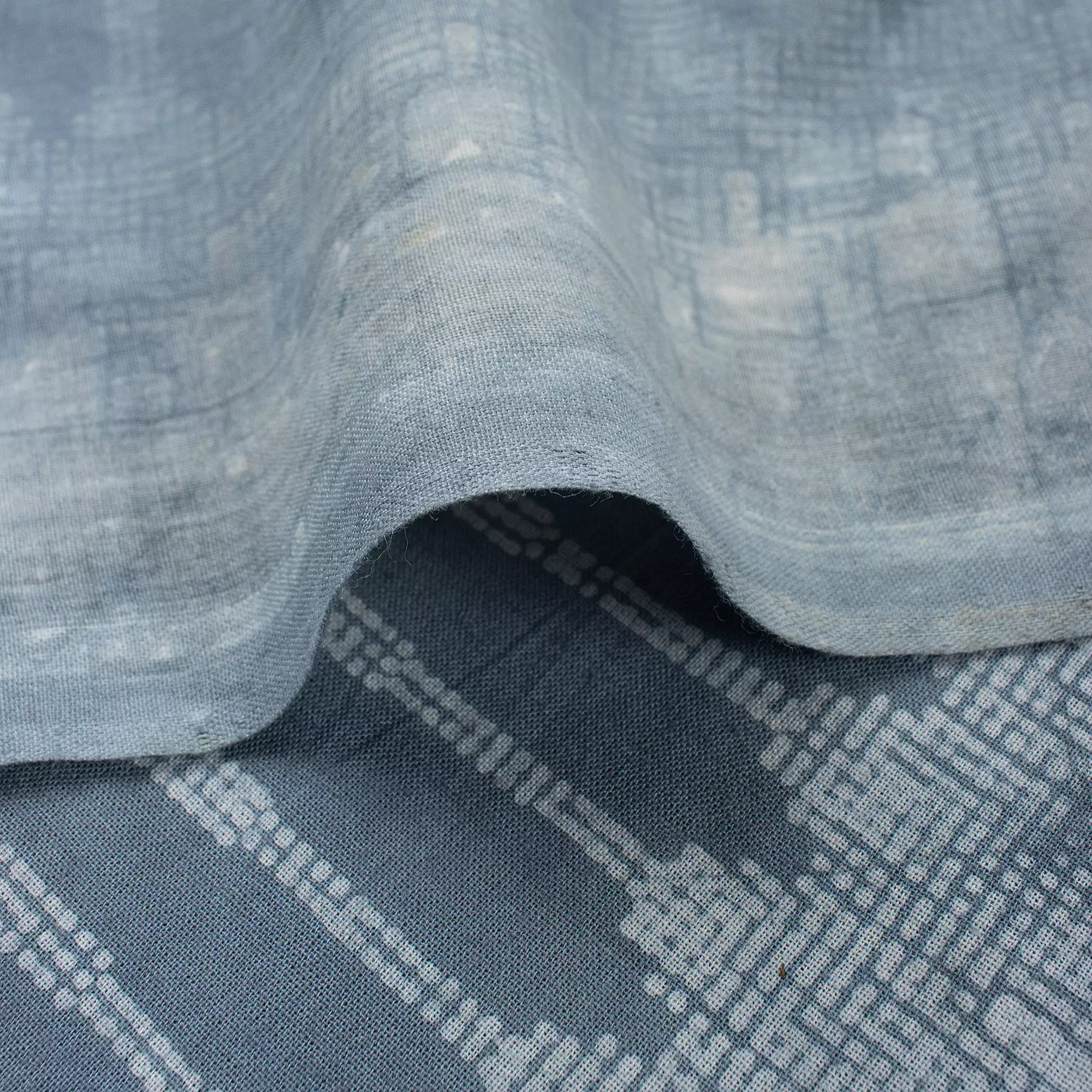 Indian Hand Block Stripe Kashish Fabric - Image 2