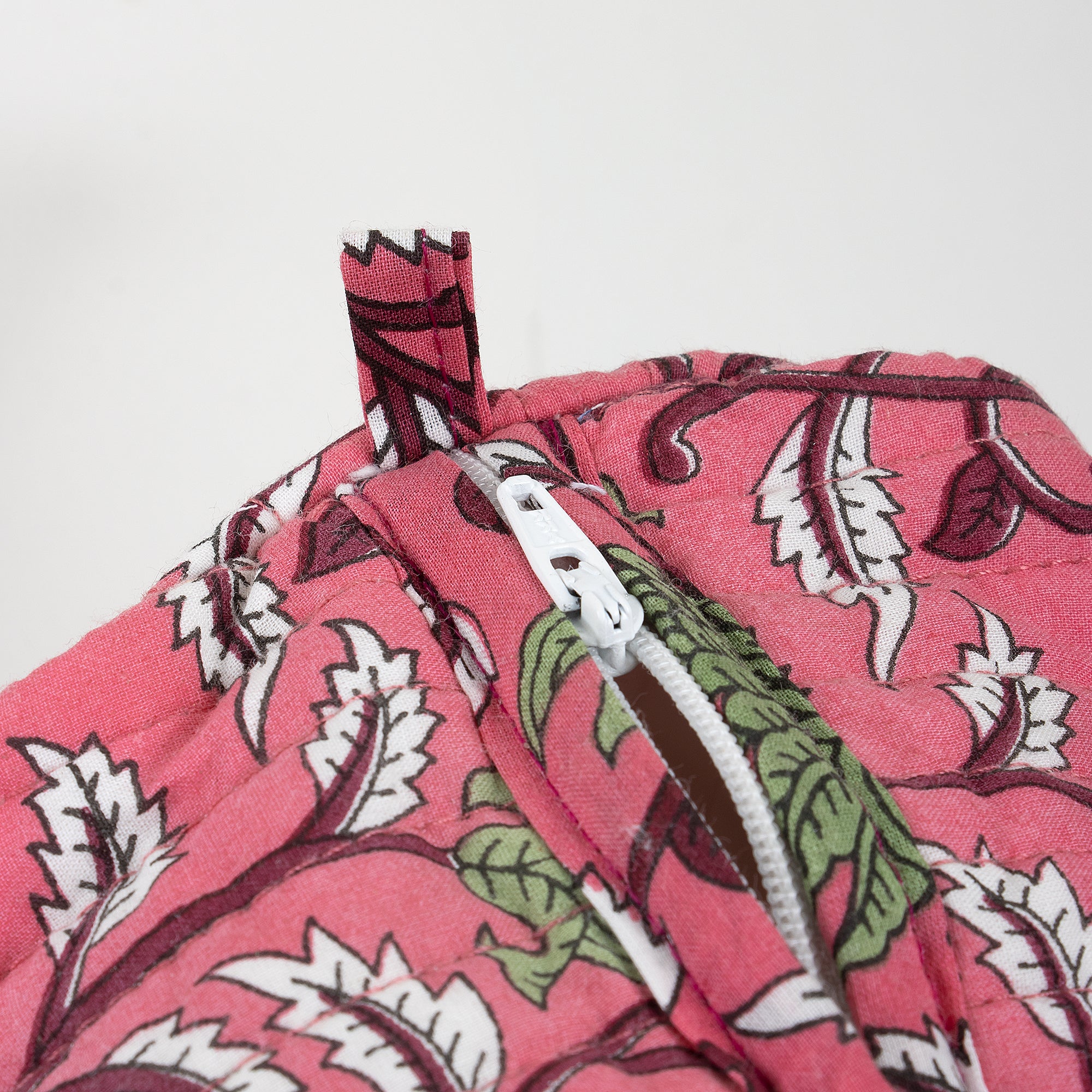Set of 3 Floral Indian Hand Block Cotton Best Toiletry Bag With Pockets - Image 4