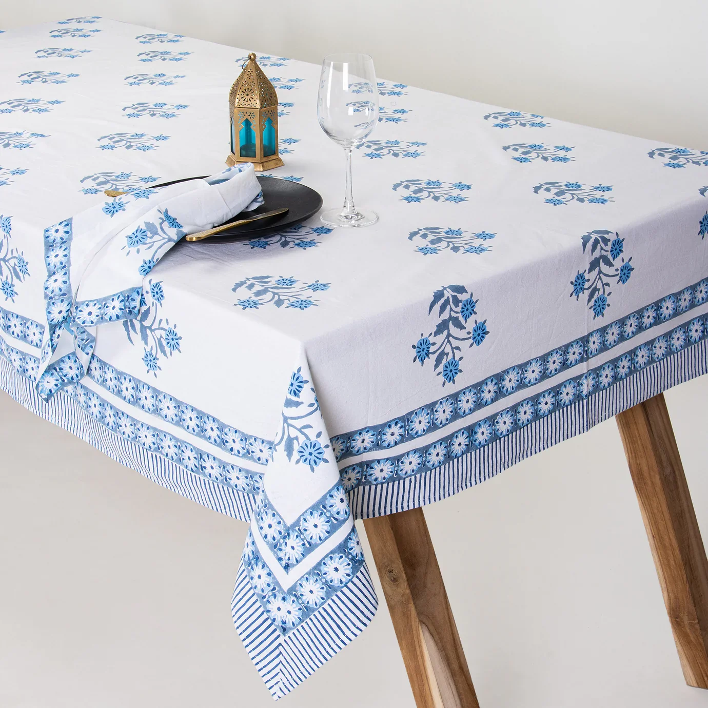 Indian Hand Block Print Dining Table Cover - Image 2