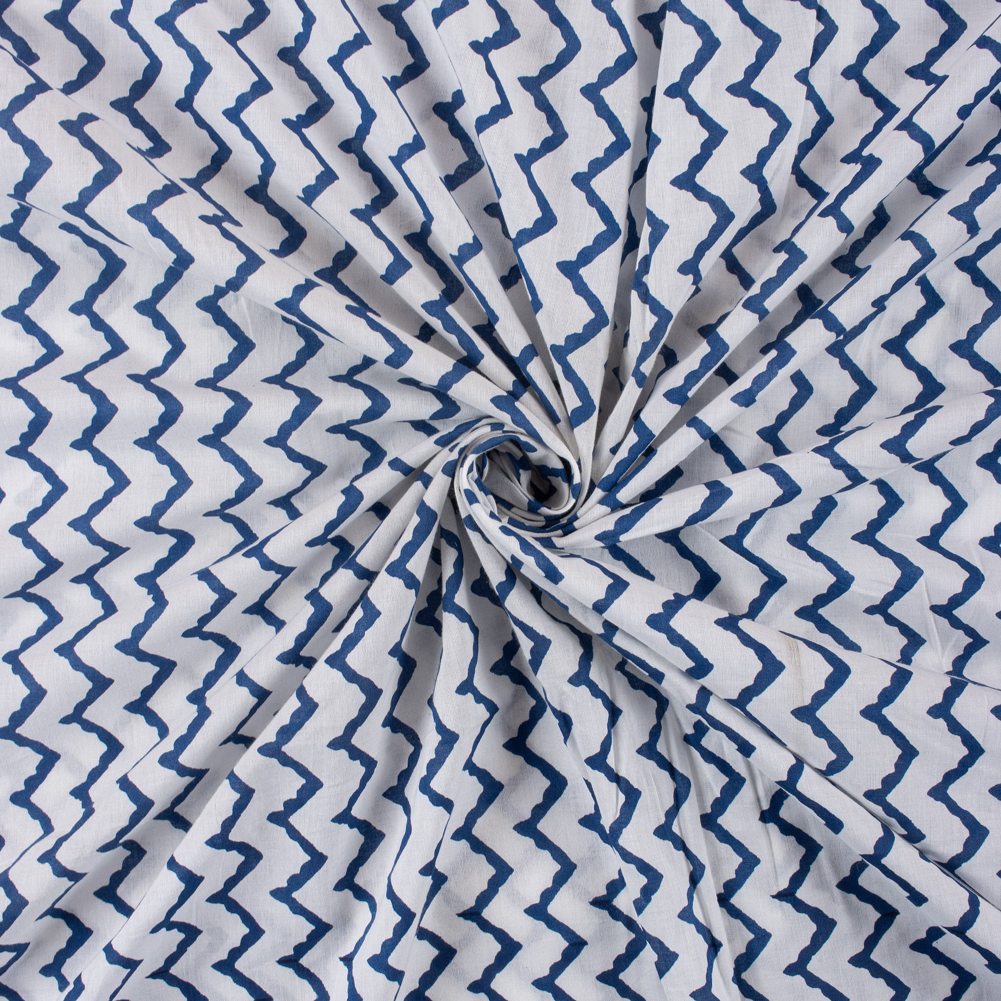 Indian Hand Block Printed Cotton Fabric - Image 4