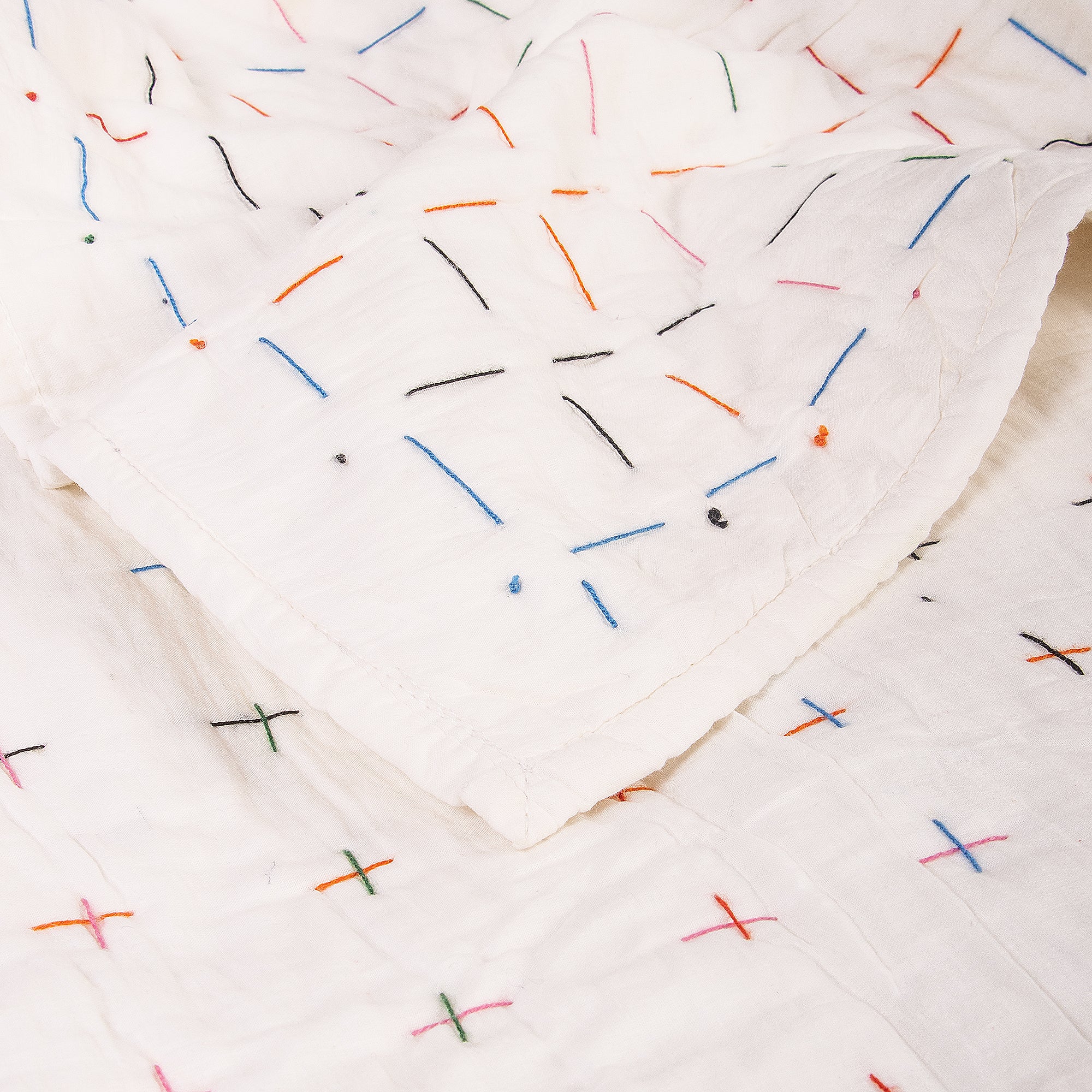 Indian Handmade Kantha Stitched Quilt Blanket - Image 4