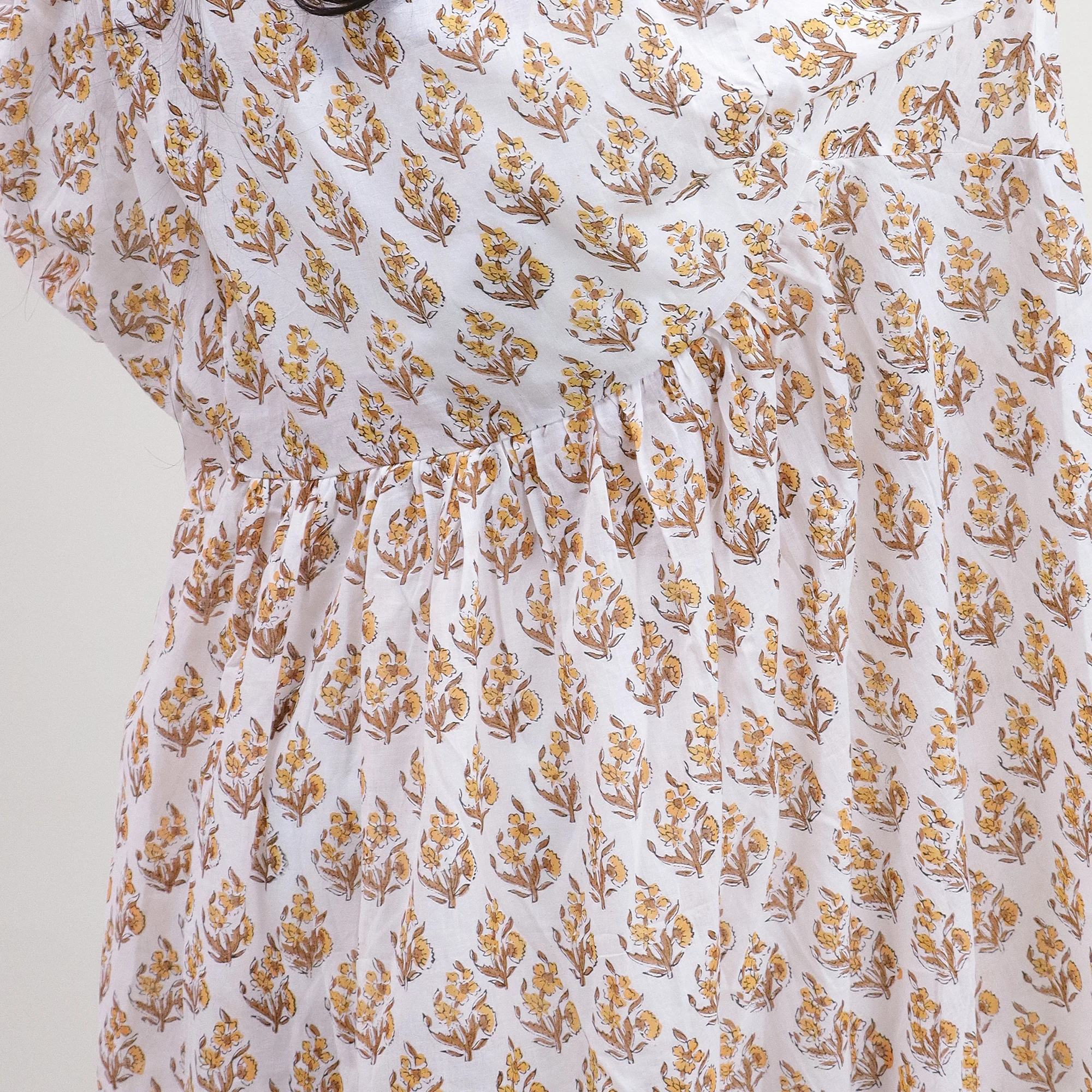 Stylish Indian Handmade Pure Cotton Women's Midi Dress - Image 2