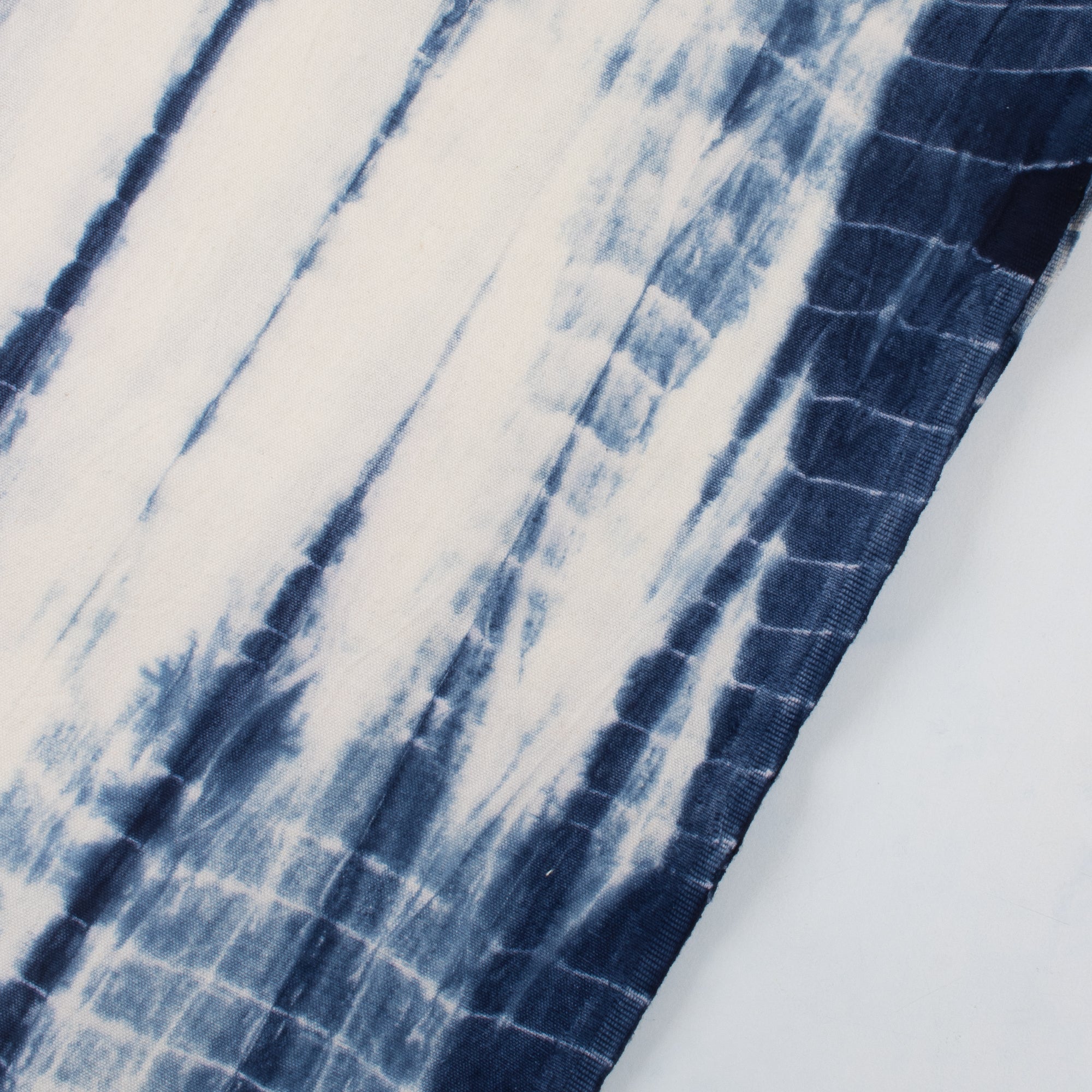 Blue Hand Dyed Canvas Cotton Running Fabric Cloth - Image 2