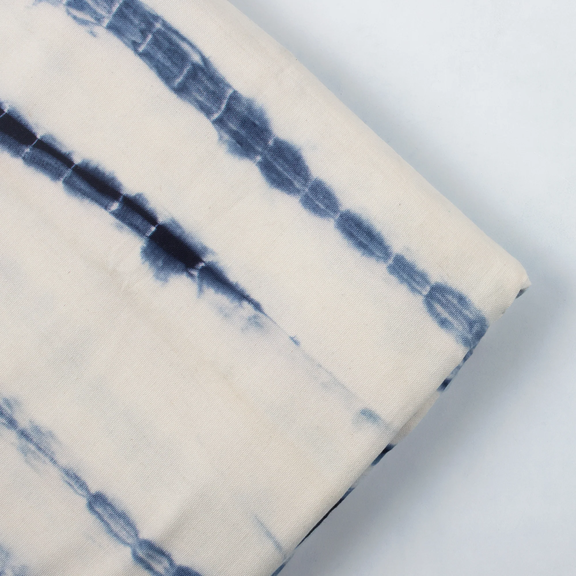 Blue Hand Dyed Canvas Cotton Running Fabric Cloth - Image 4