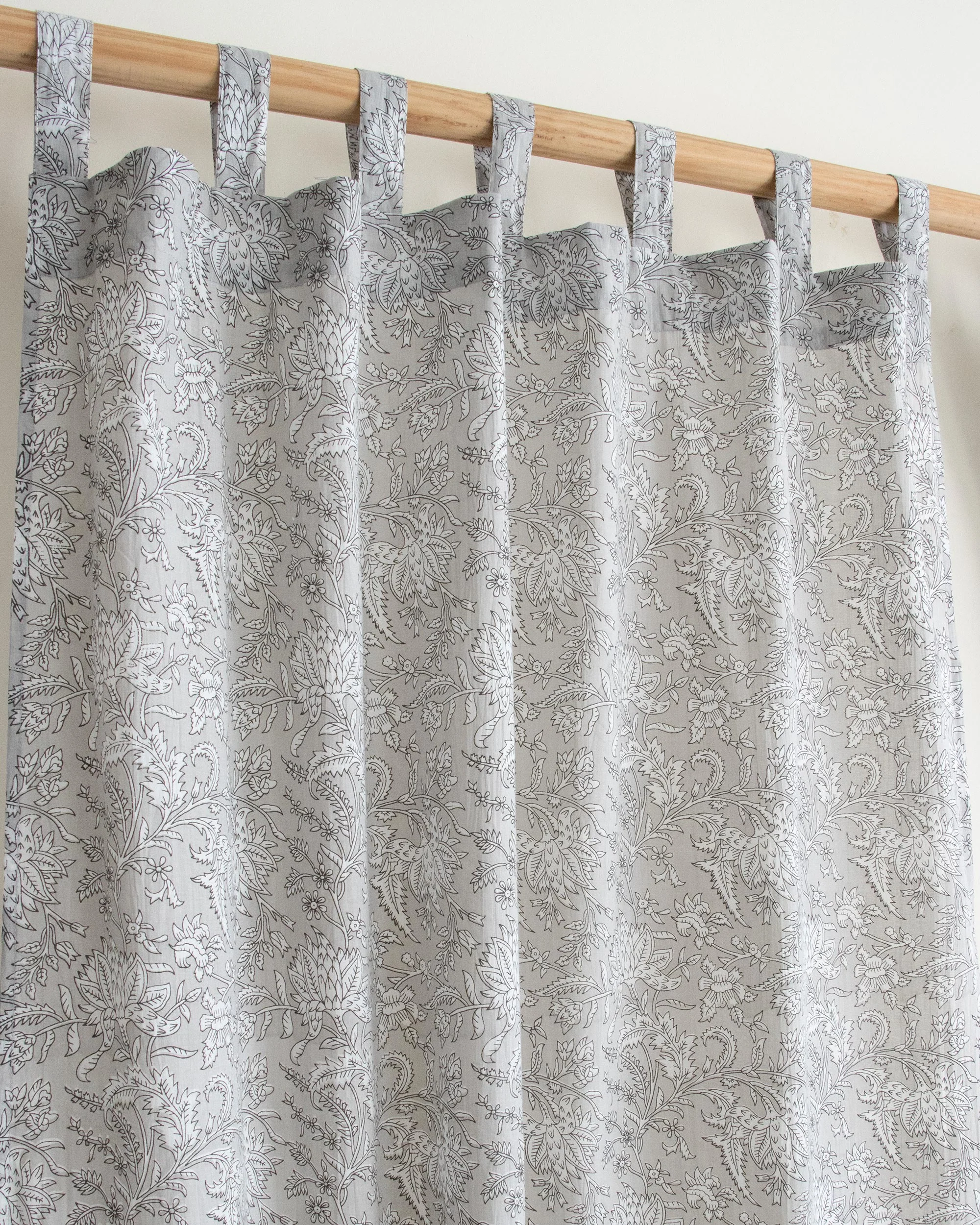 Leaf Block Printed Curtains for living Room | Home Decor