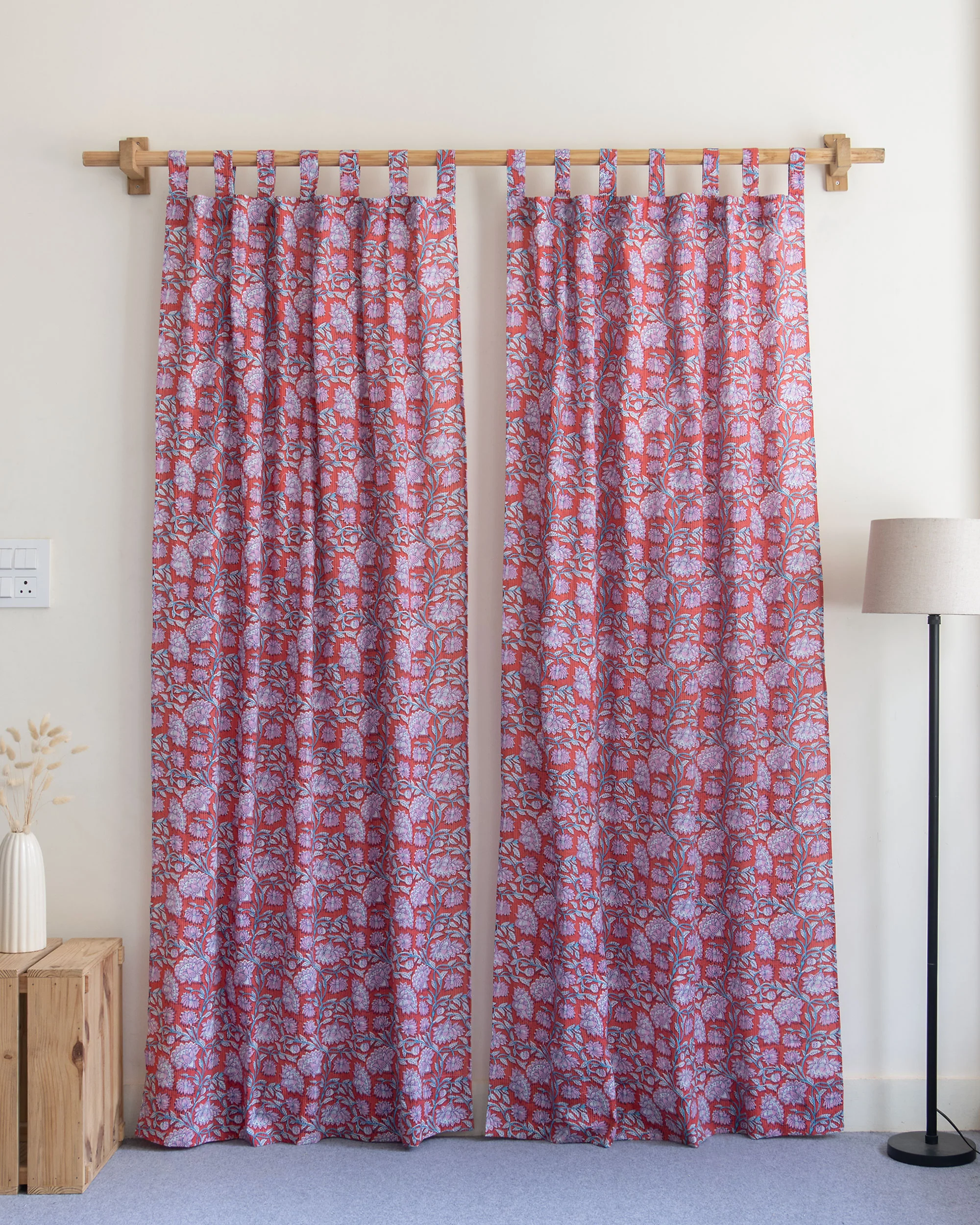 Organic Cotton Block Printed Curtains - Image 2
