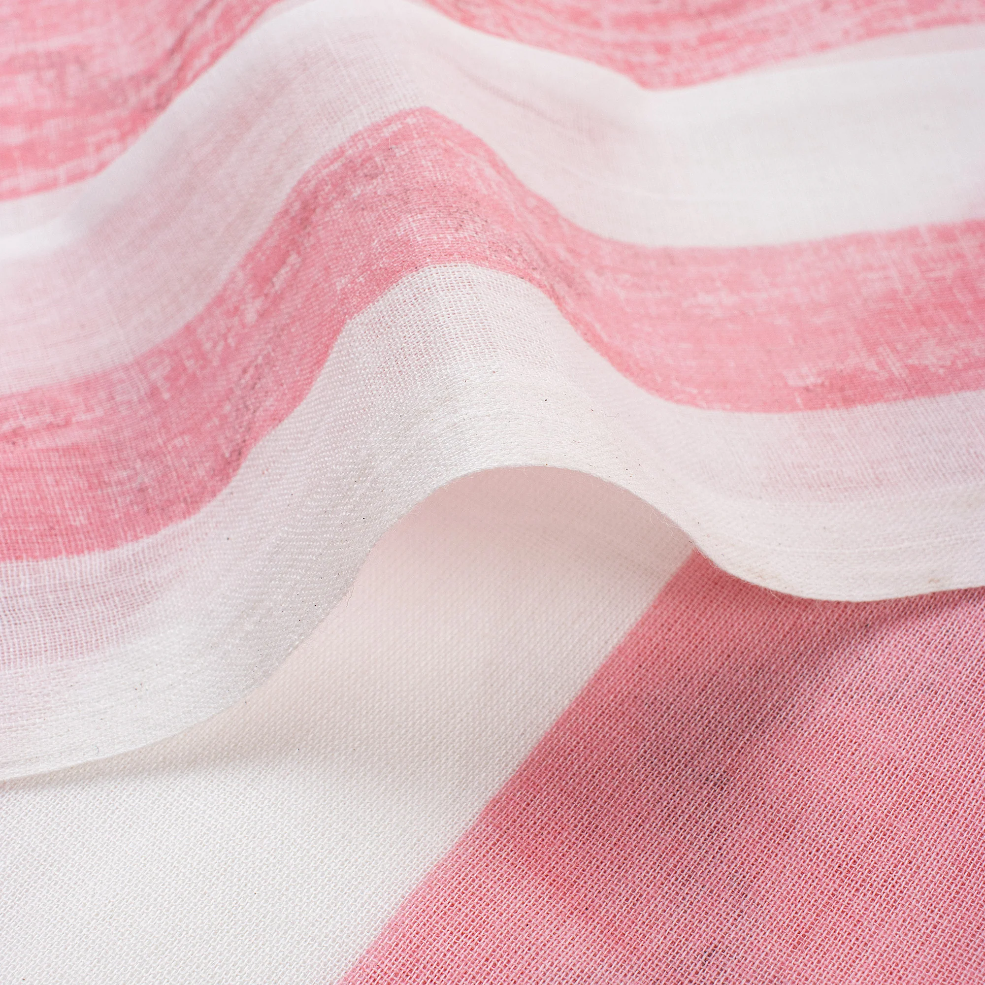 Indian Stripe Hand Block Printed Running Fabric - Image 3