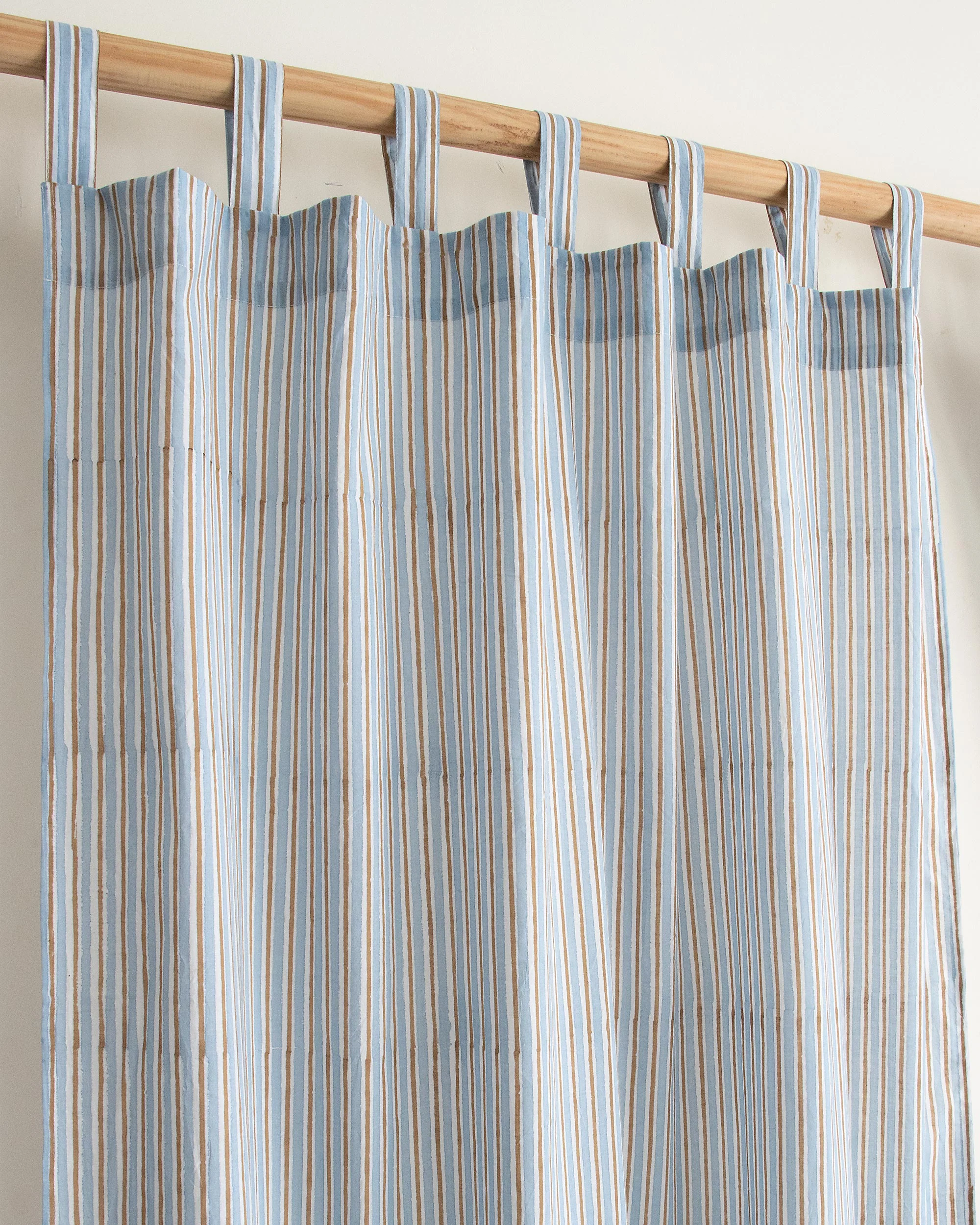 Stripe Block Printed Pure Cotton for Home Decor