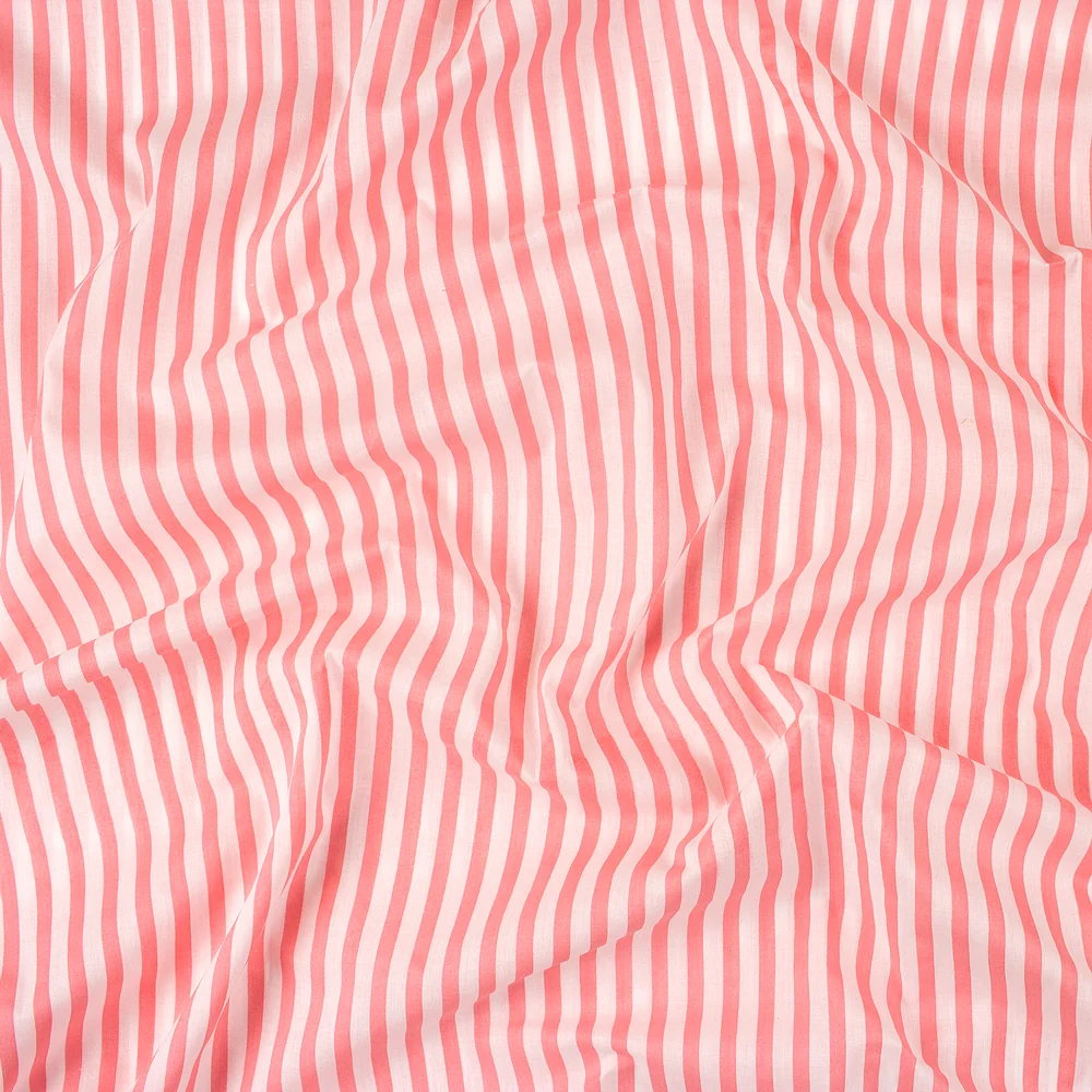Indian Striped Hand Block Print Cotton Fabric - Image 4