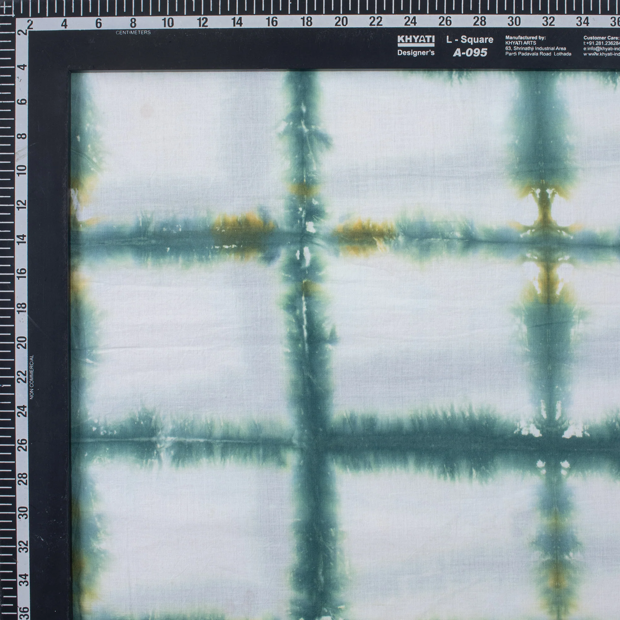 Indian Tie Dye Handmade Check Design Sewing Fabrics - Image 3