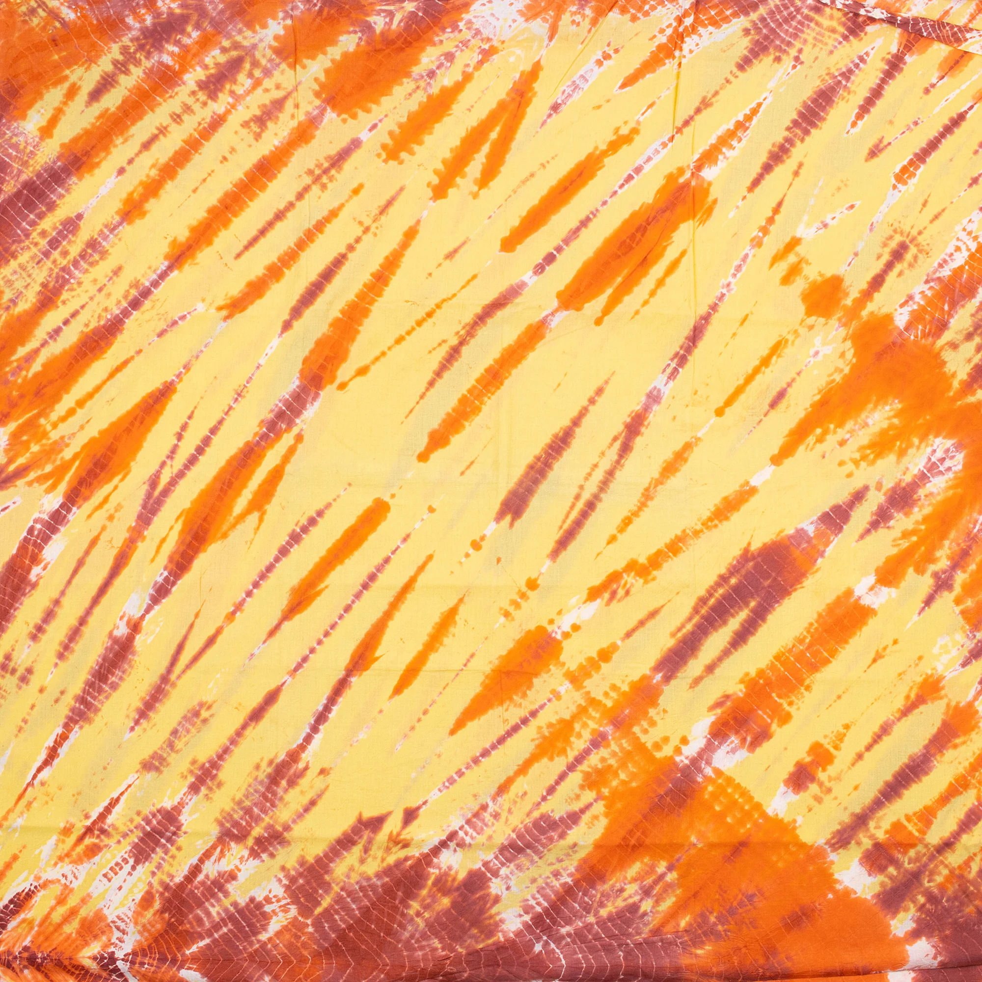 Indian Yellow Tie Dye Cotton Shibori Fabric - Image 6