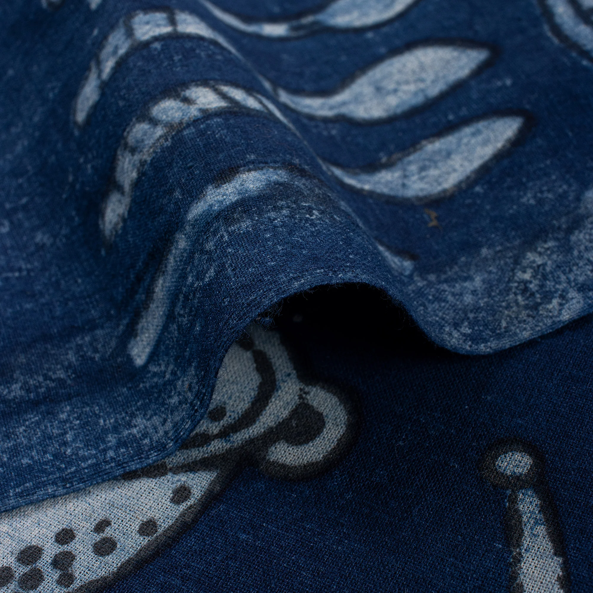 Indigo Block Printed Fabric for Kurti - Image 4