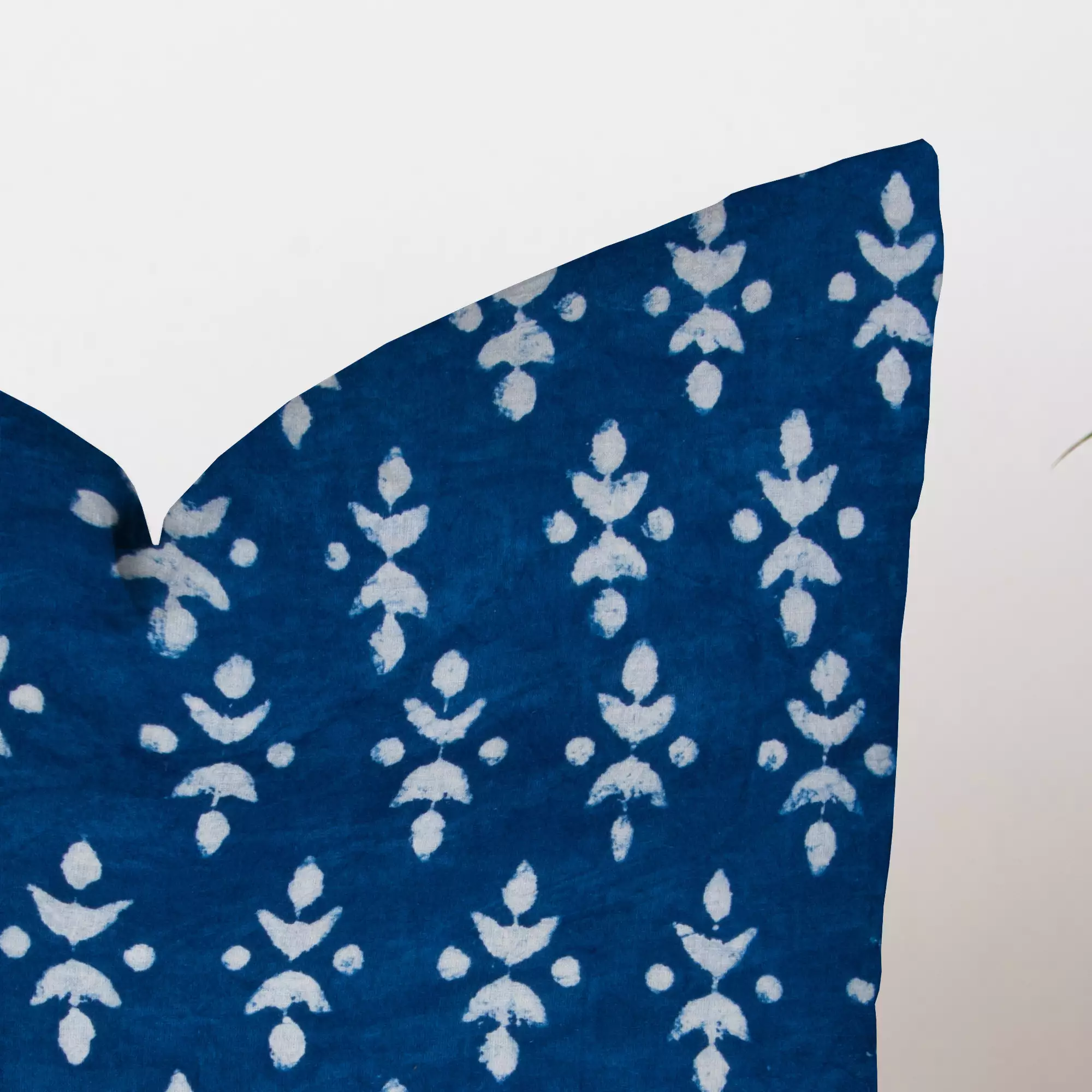 Indigo Pure Cotton Hand Block Printed Cushion Cover - Image 4