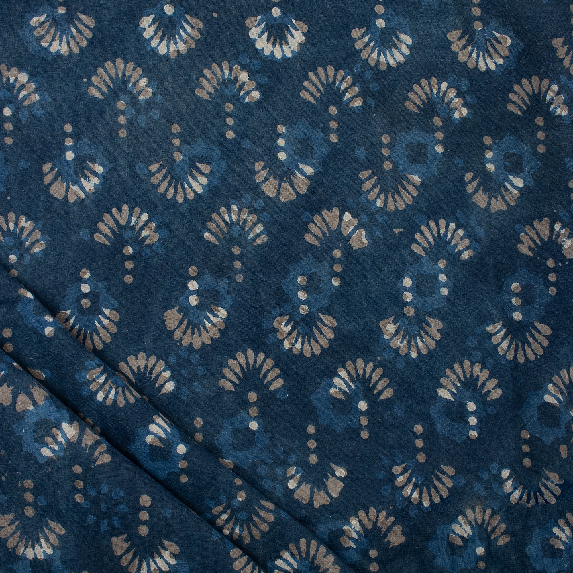 Light weighted Indigo Blue Handcrafted Women's Clothing Fabric