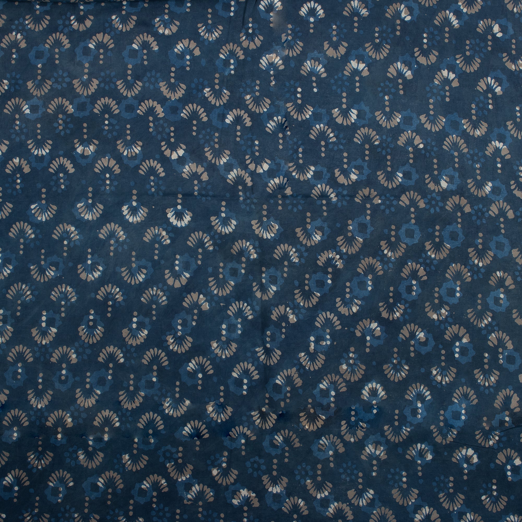 Light weighted Indigo Blue Handcrafted Women's Clothing Fabric - Image 2